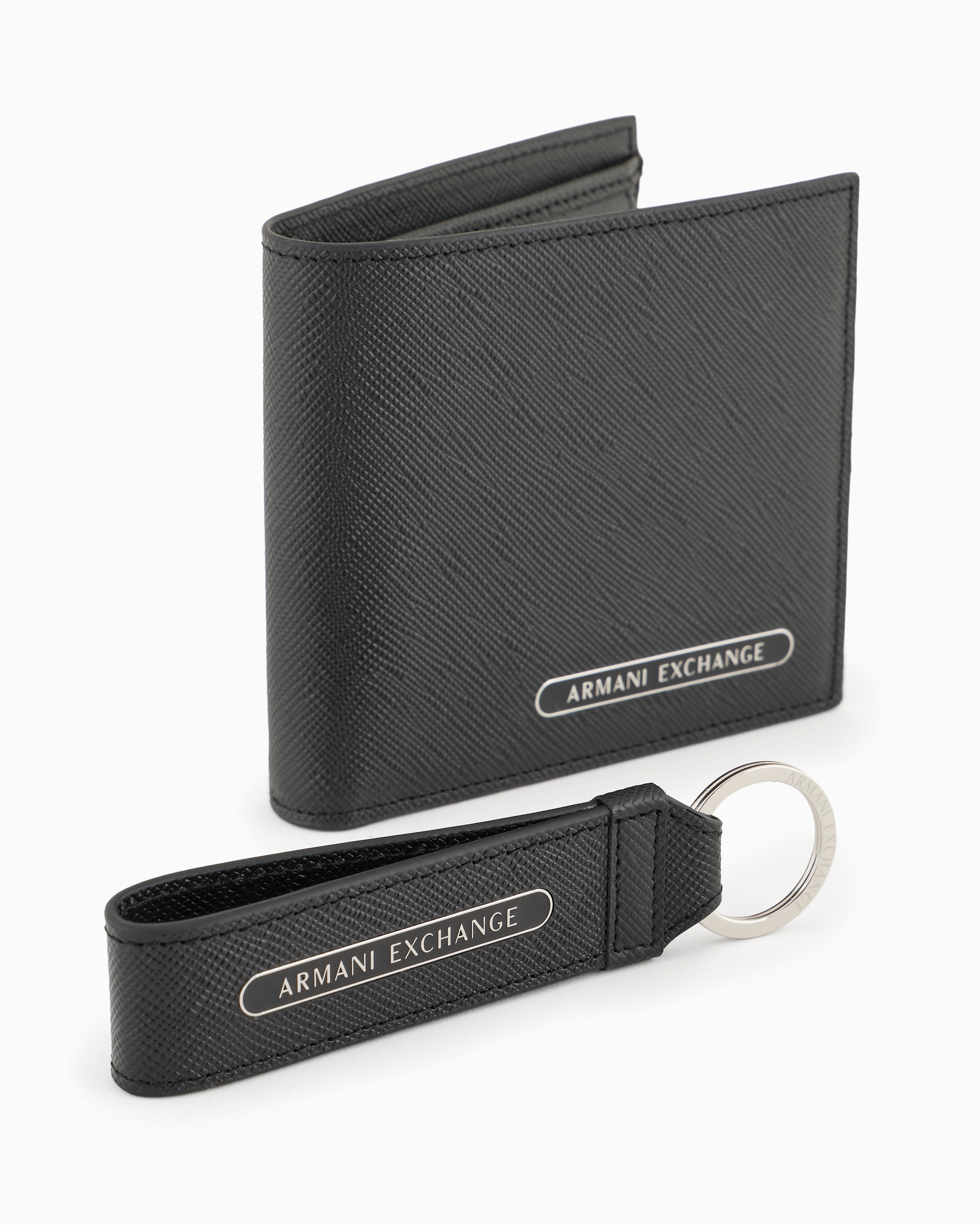 Armani Exchange Leather Goods Sets In Black