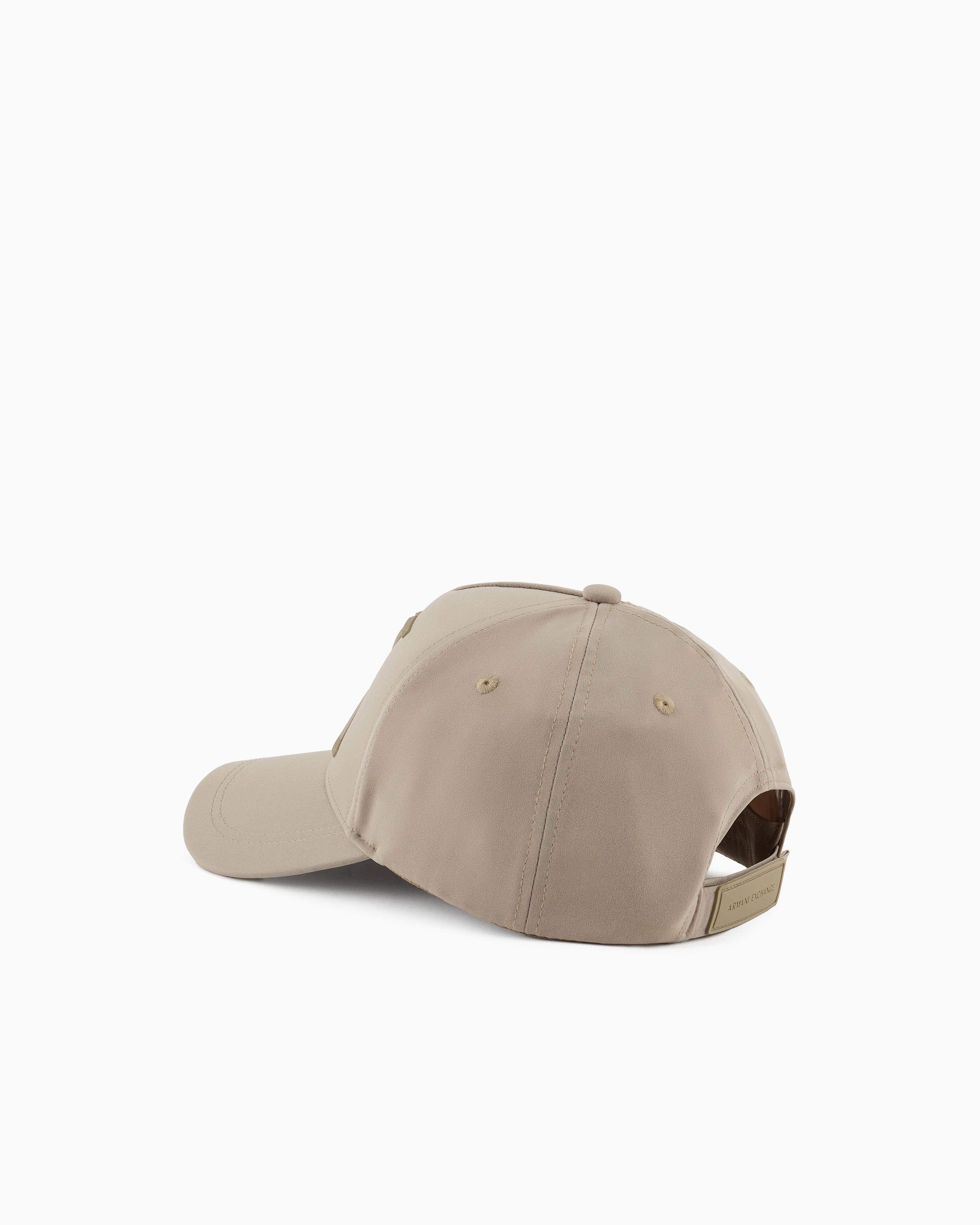 Armani Exchange Visor Cap With Logo In Beige