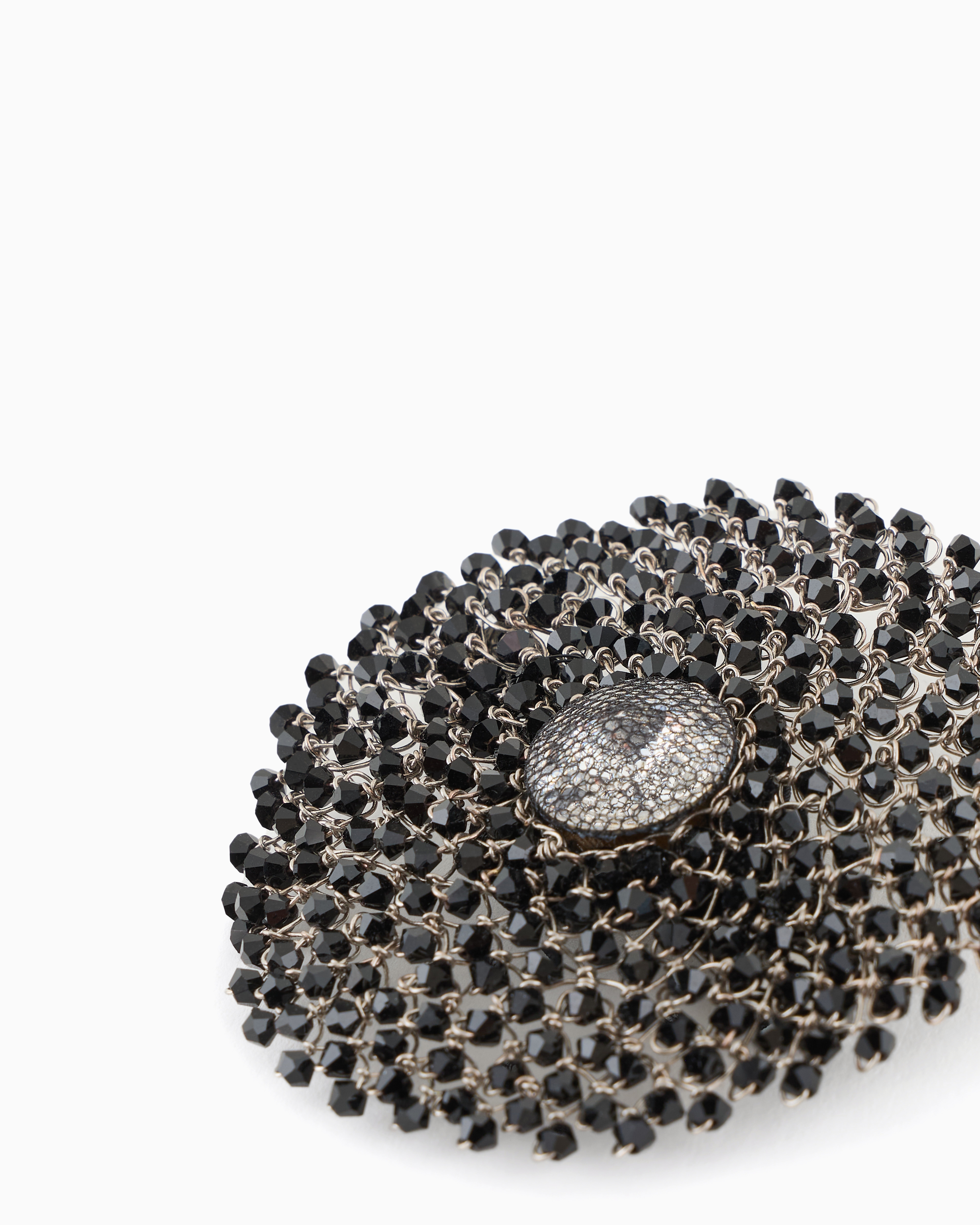 Giorgio Armani Metal And Bead Brooch