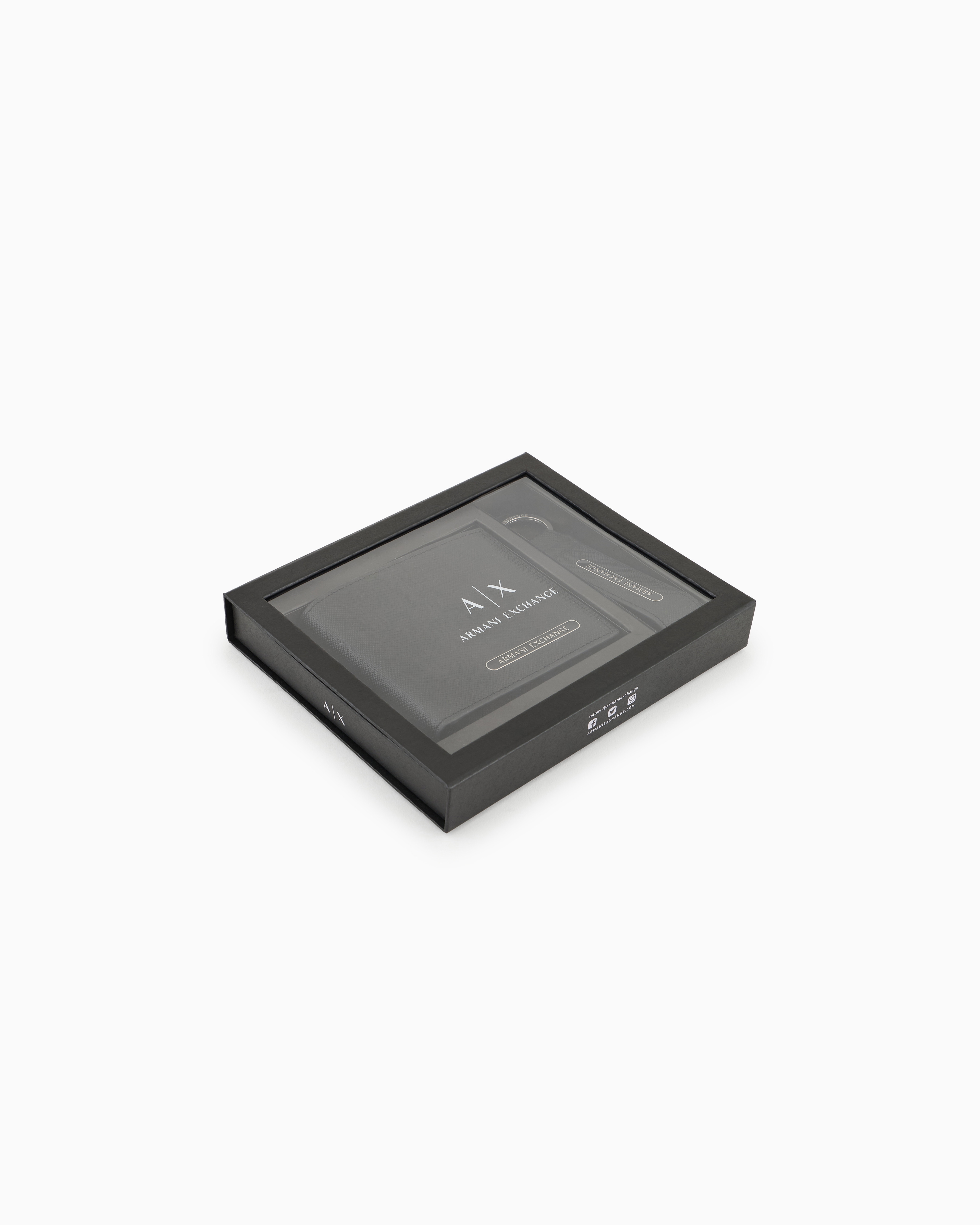 Armani Exchange Leather Goods Sets In Black