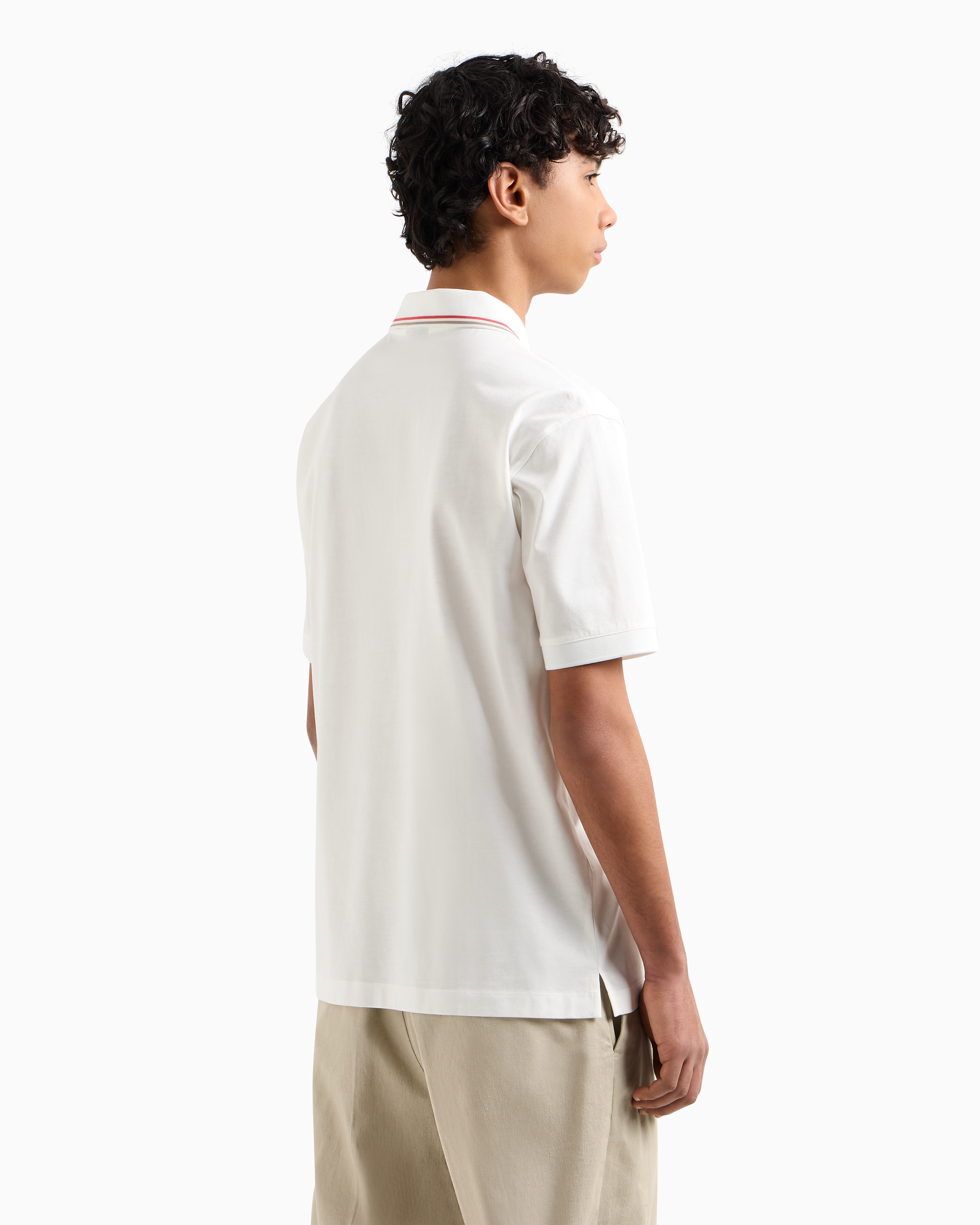Armani Exchange - Regular fit polo shirt mercerised cotton, Man, White, Size: