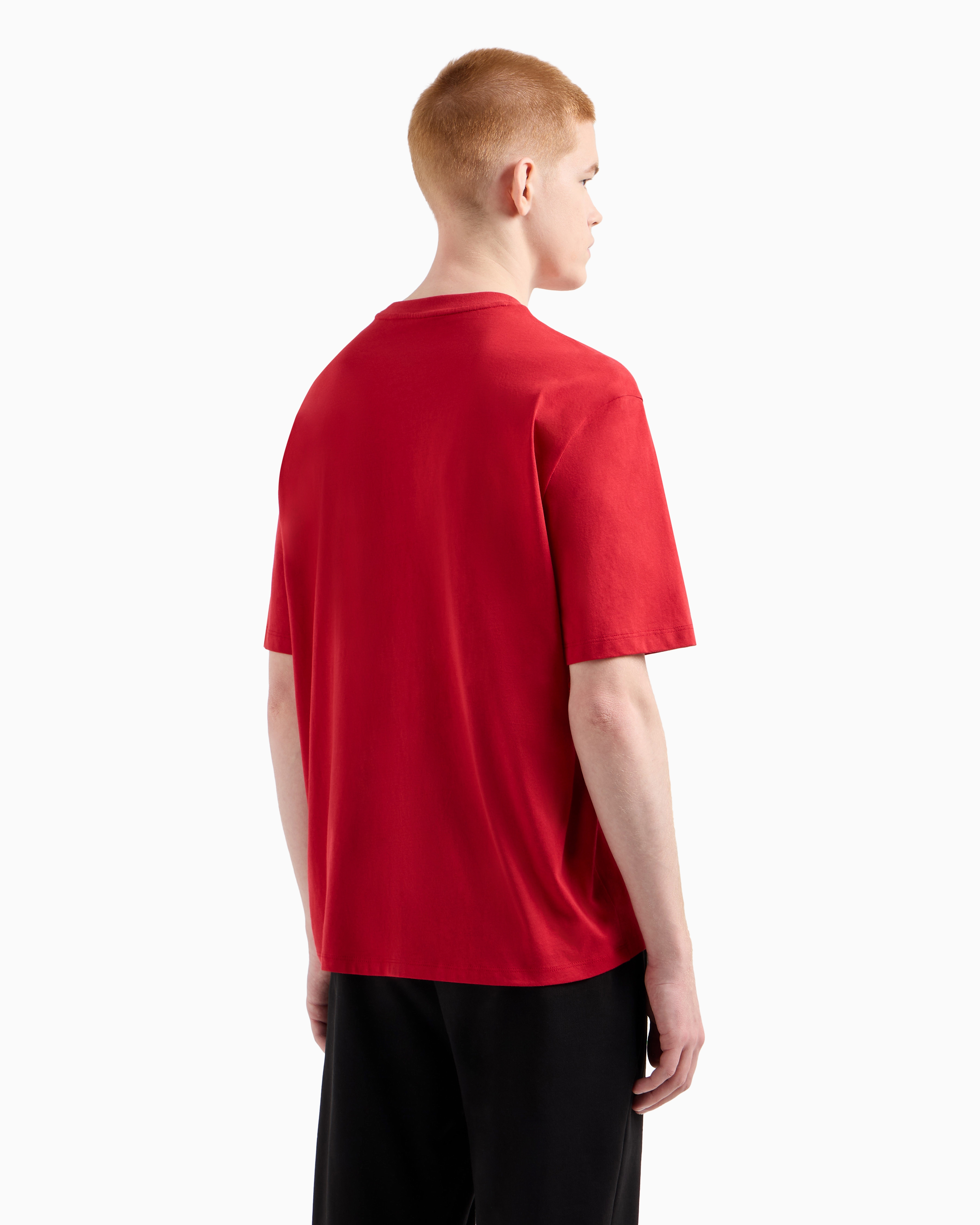Armani Exchange - Regular fit jersey t-shirt, Man, Red, Size: