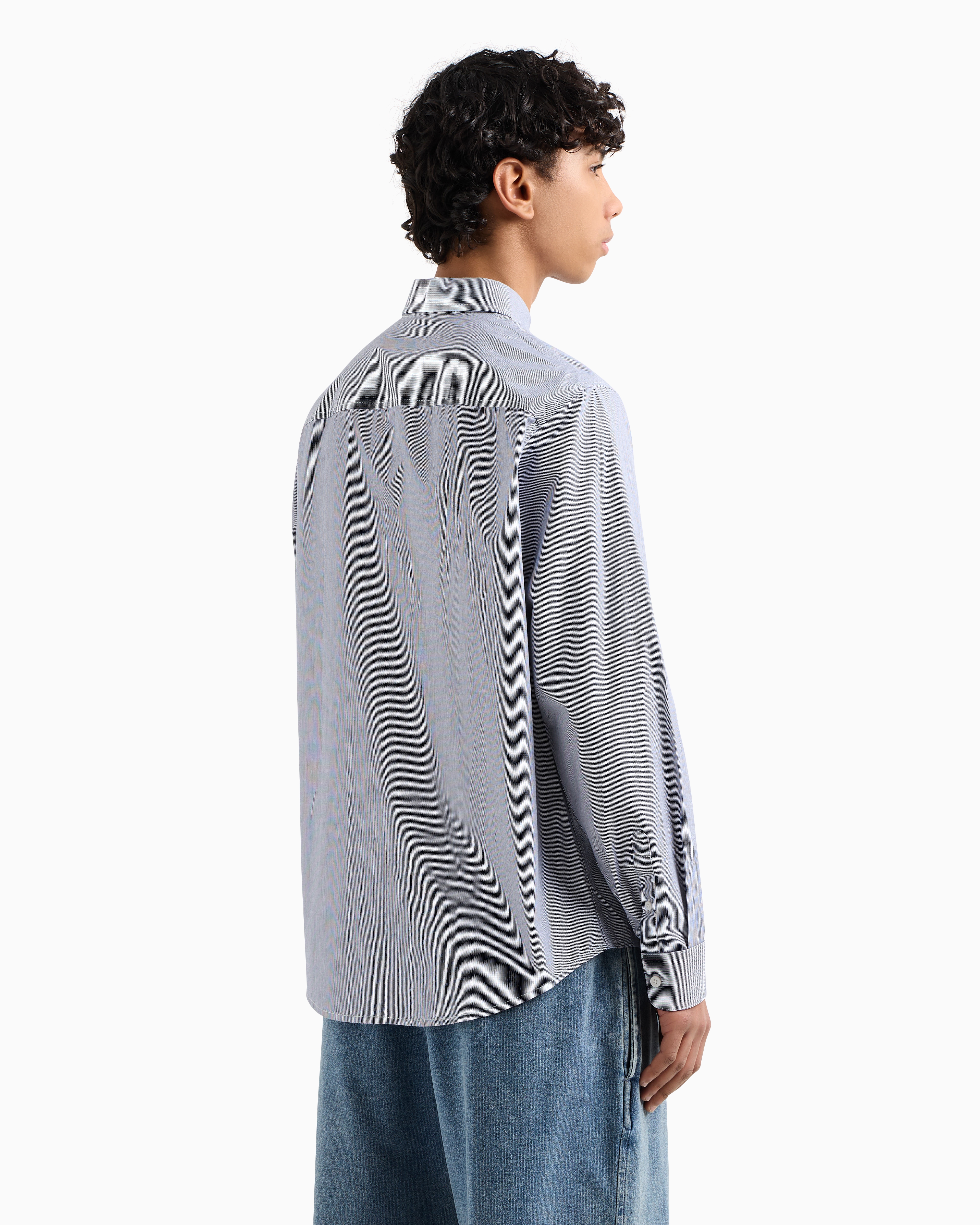 Armani Exchange Classic Shirts In Blue