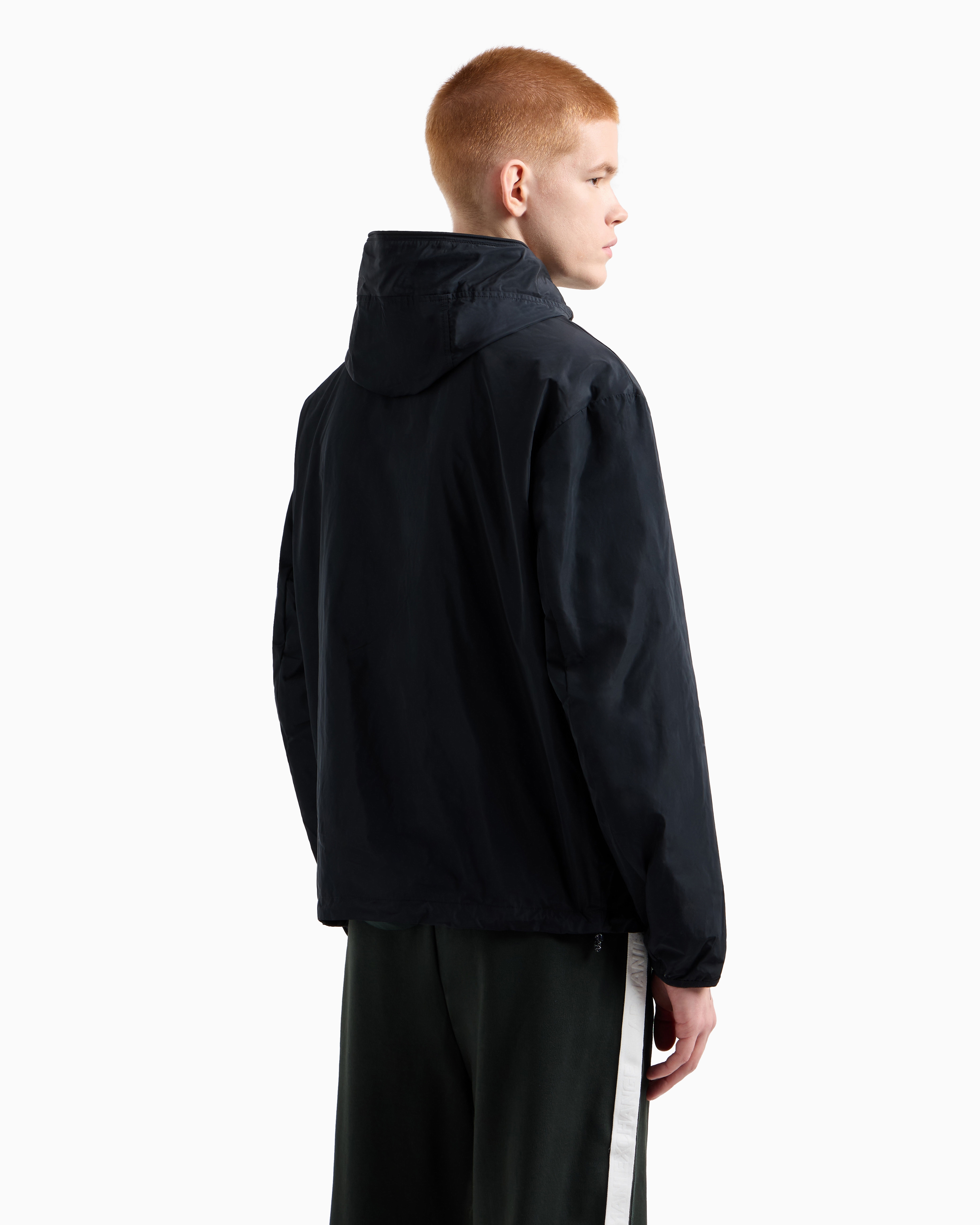 Armani Exchange - Jacket with hood and pockets, Man, Navy_blue, Size:
