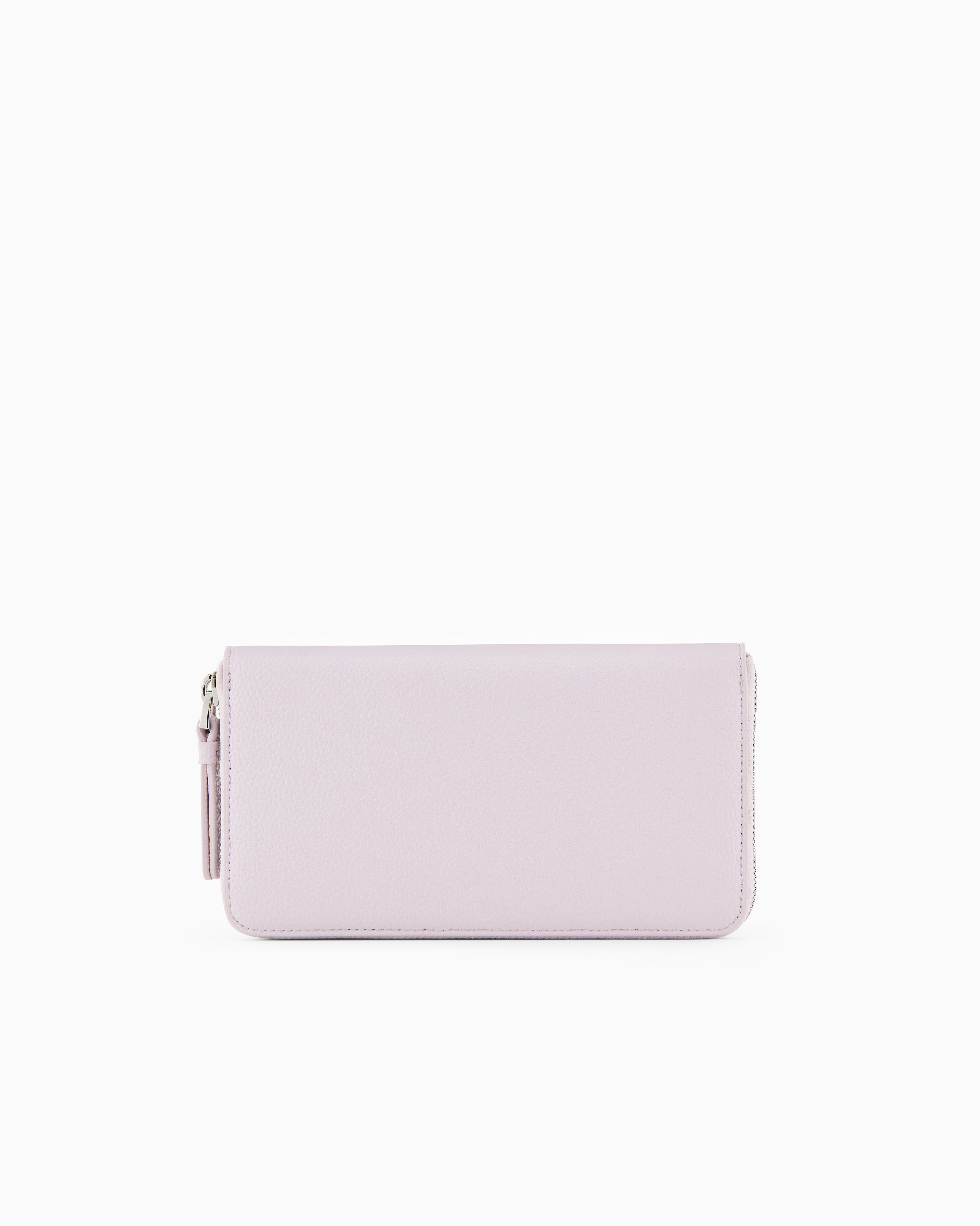 Emporio Armani Deer-print Myea Wallet With Wrap-around Zip In Pink