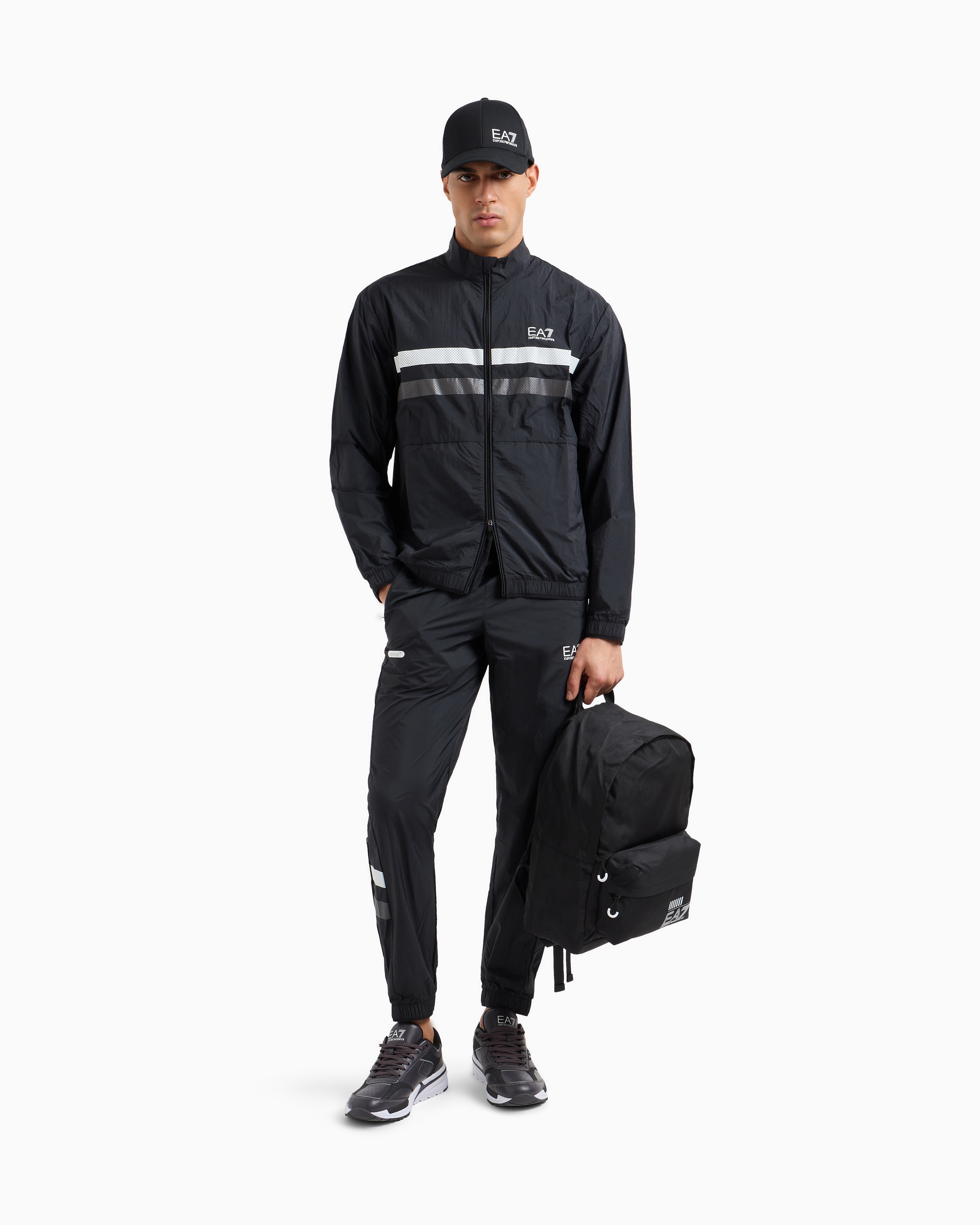 Ea7 Dynamic Athlete Tracksuit In Ventus7 Technical Fabric In Black