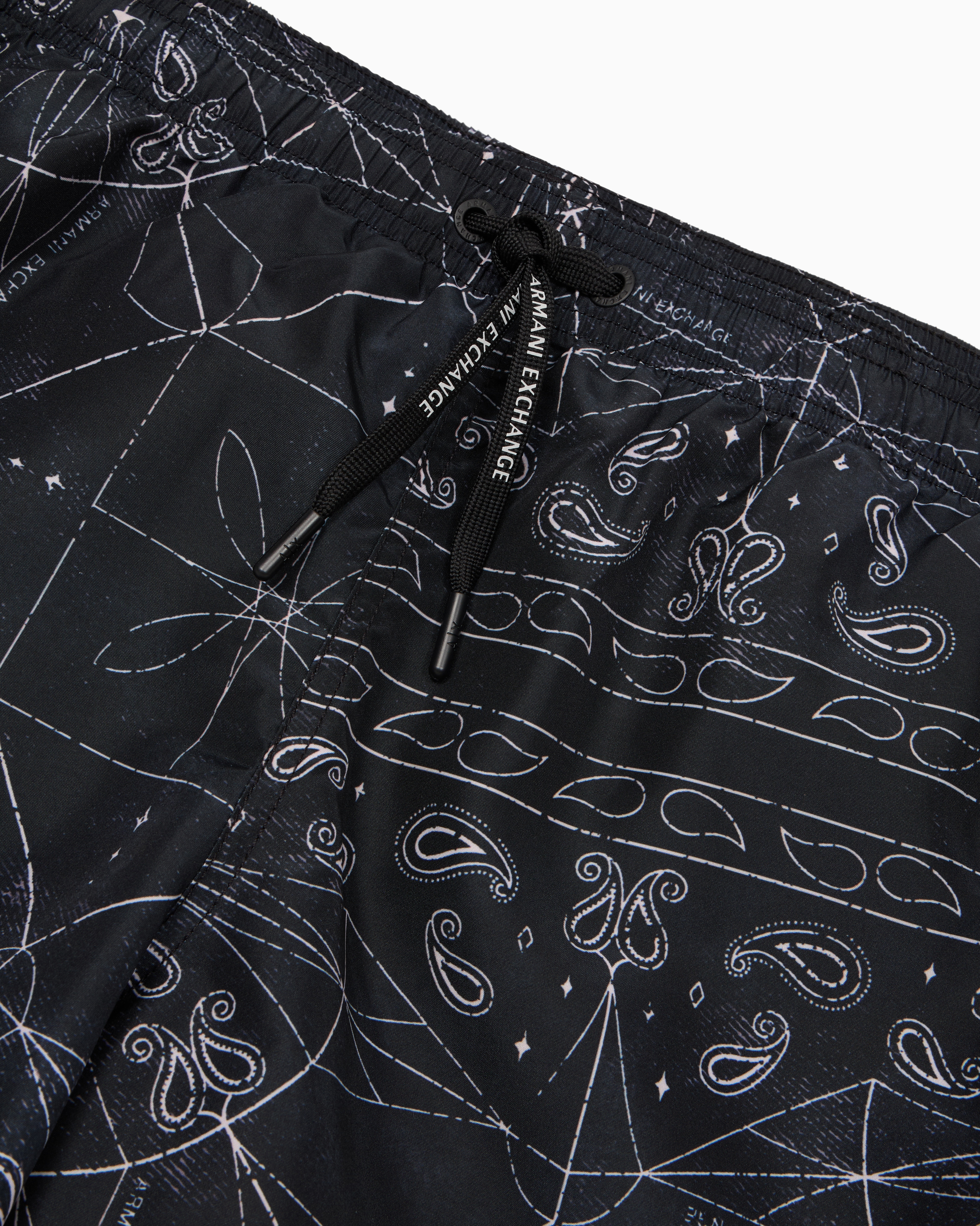 Armani Exchange - Allover patterned boxer costume, Man, Black, Size: