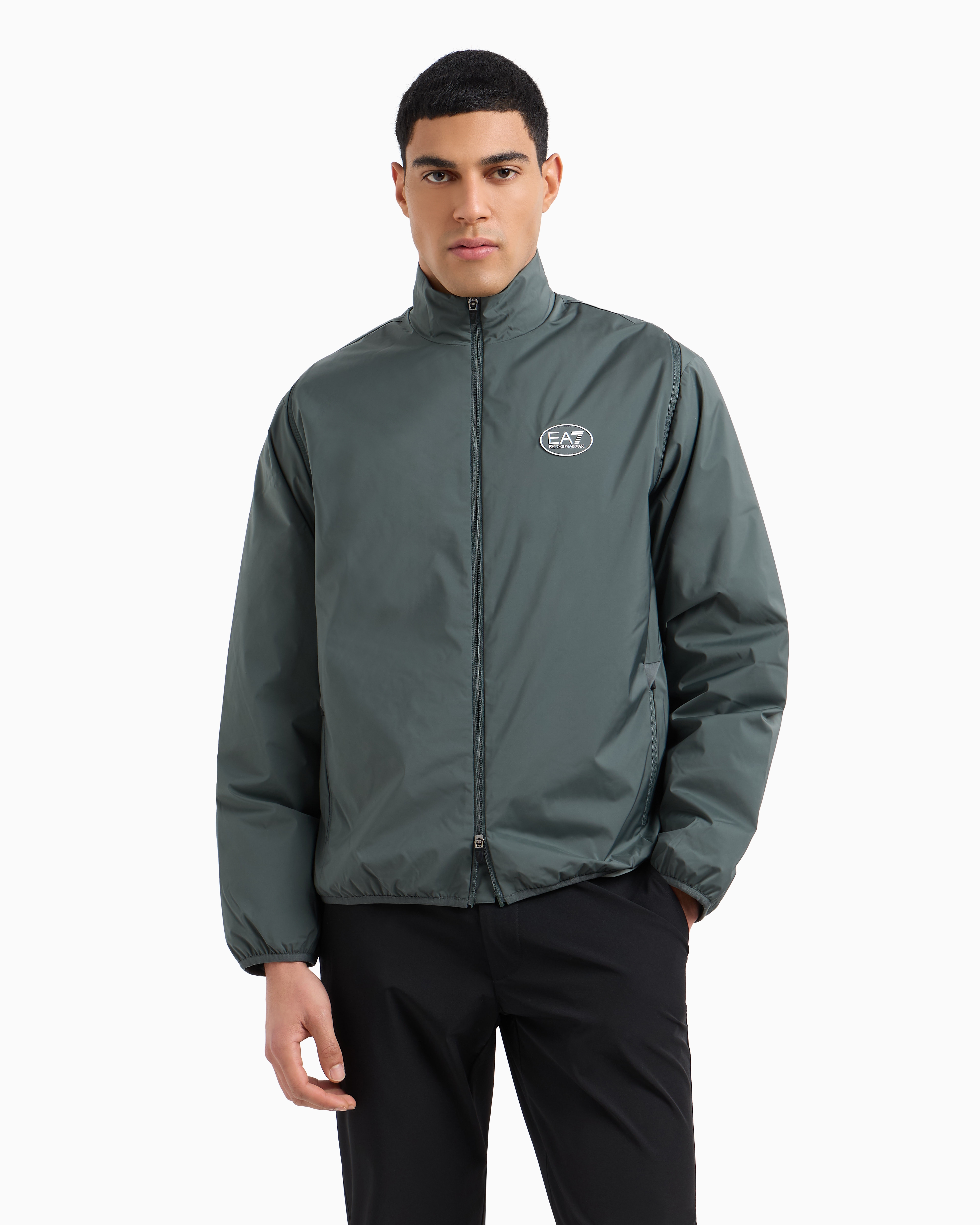 EMPORIO ARMANI ストレッチナイロンジャケット カーキ EMPORIO ARMANI ストレッチナイロンジャケット カーキ EMPORIO