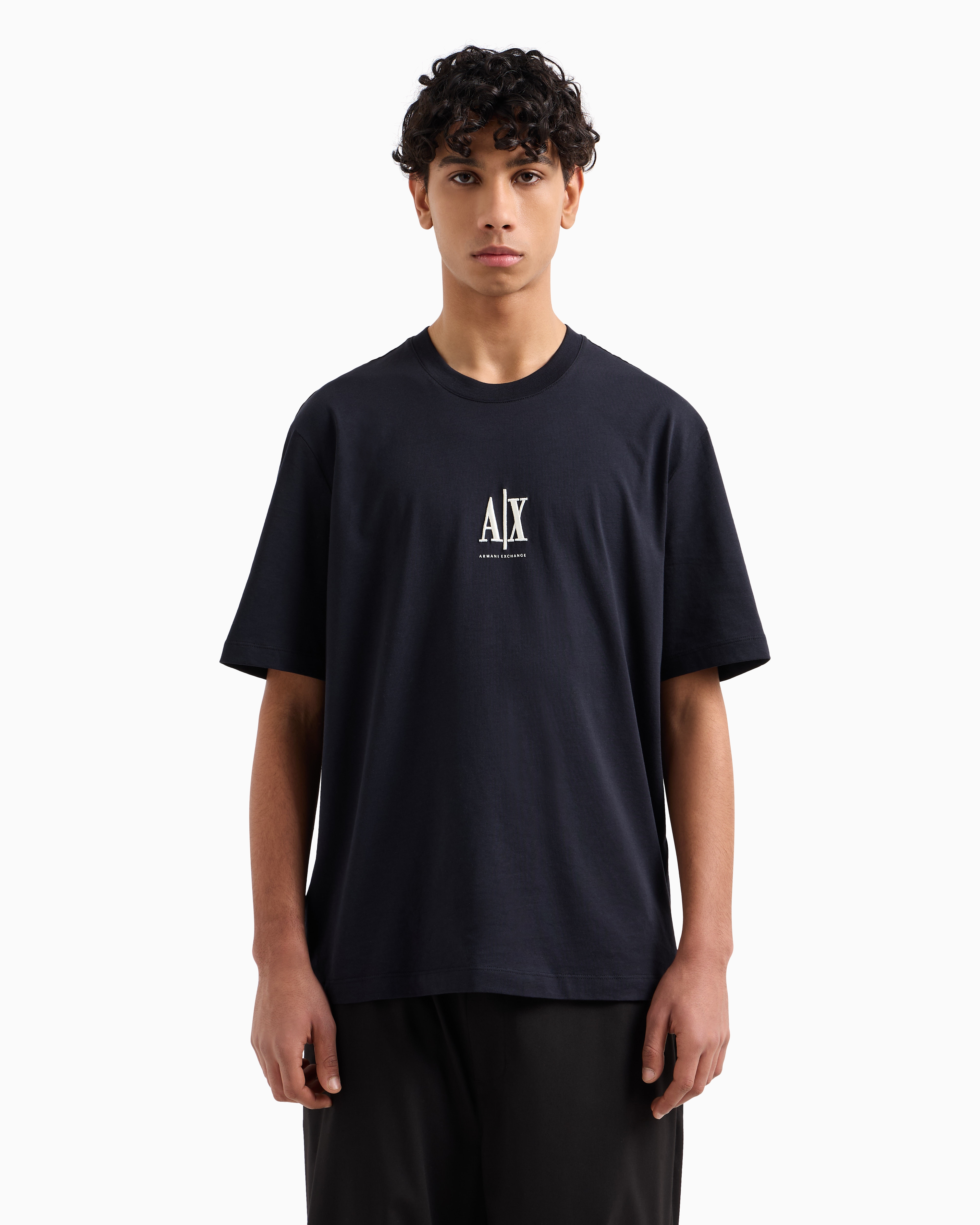 ARMANI EXCHANGE REGULAR FIT T-SHIRT IN COTTON JERSEY