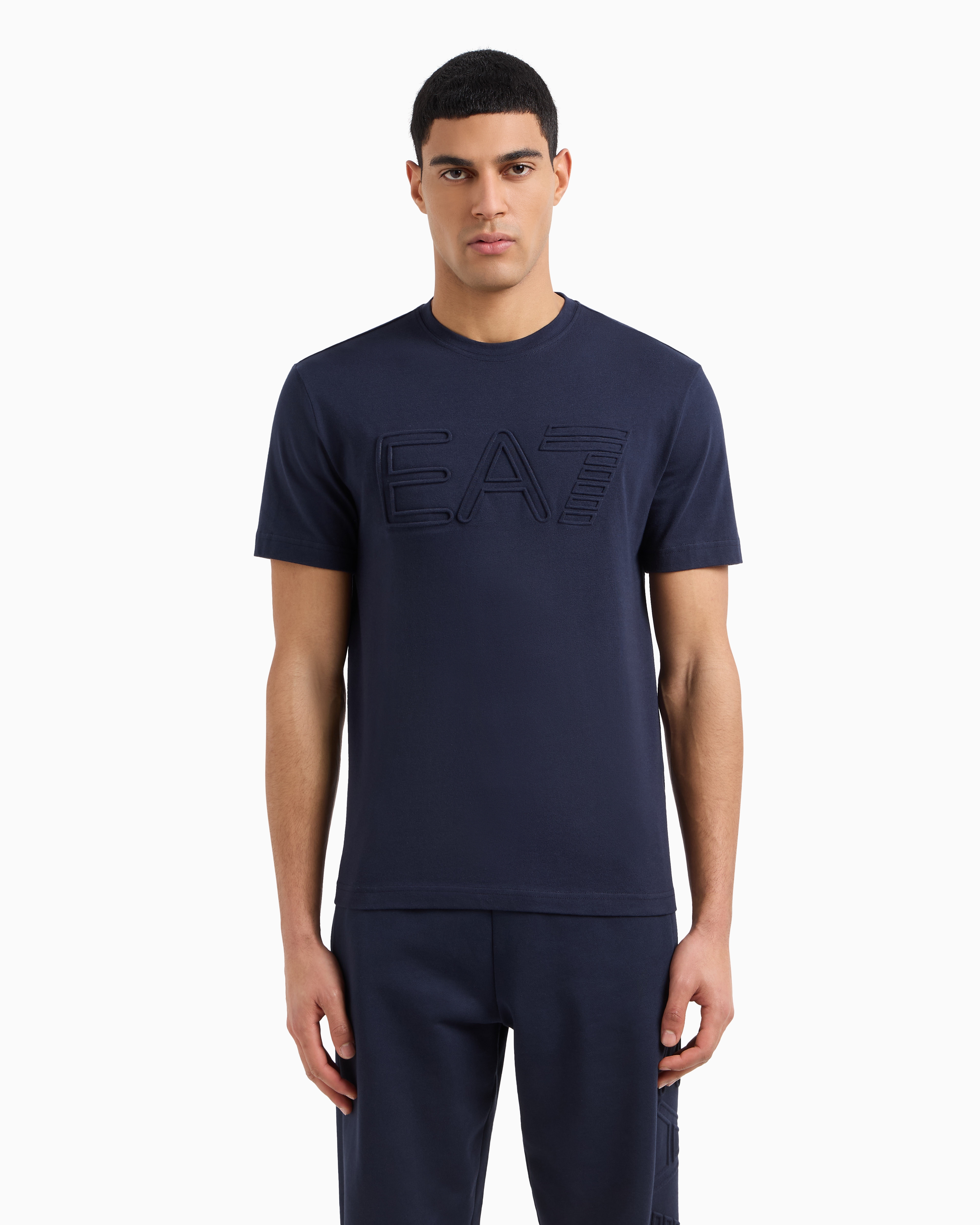 Tシャツ・カットソー Emporio Armani Petrol Blue Cotton T-Shirt Emporio Armani Petrol Cotton T-Shirt in Blue | Lyst