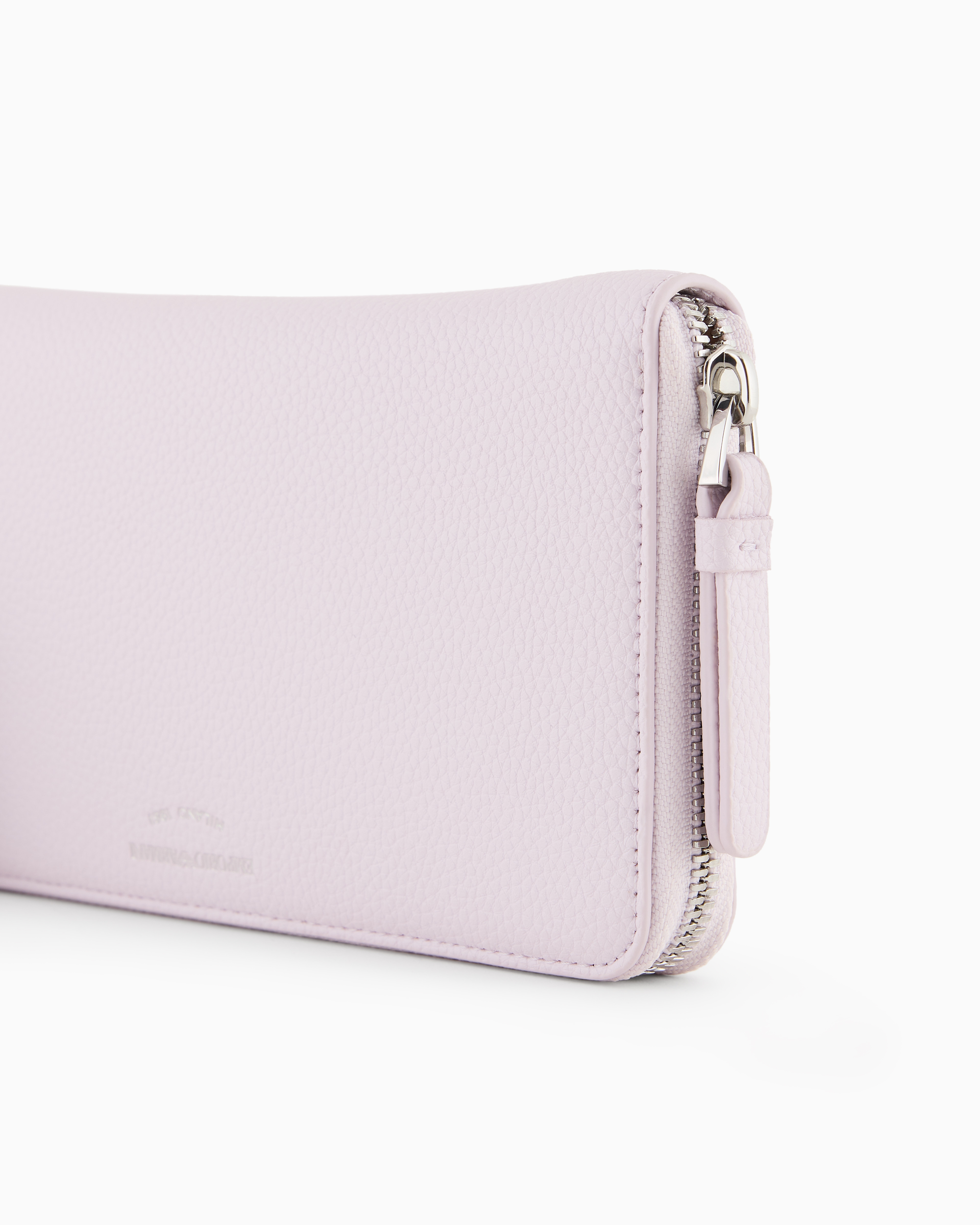 Emporio Armani Deer-print Myea Wallet With Wrap-around Zip In Pink