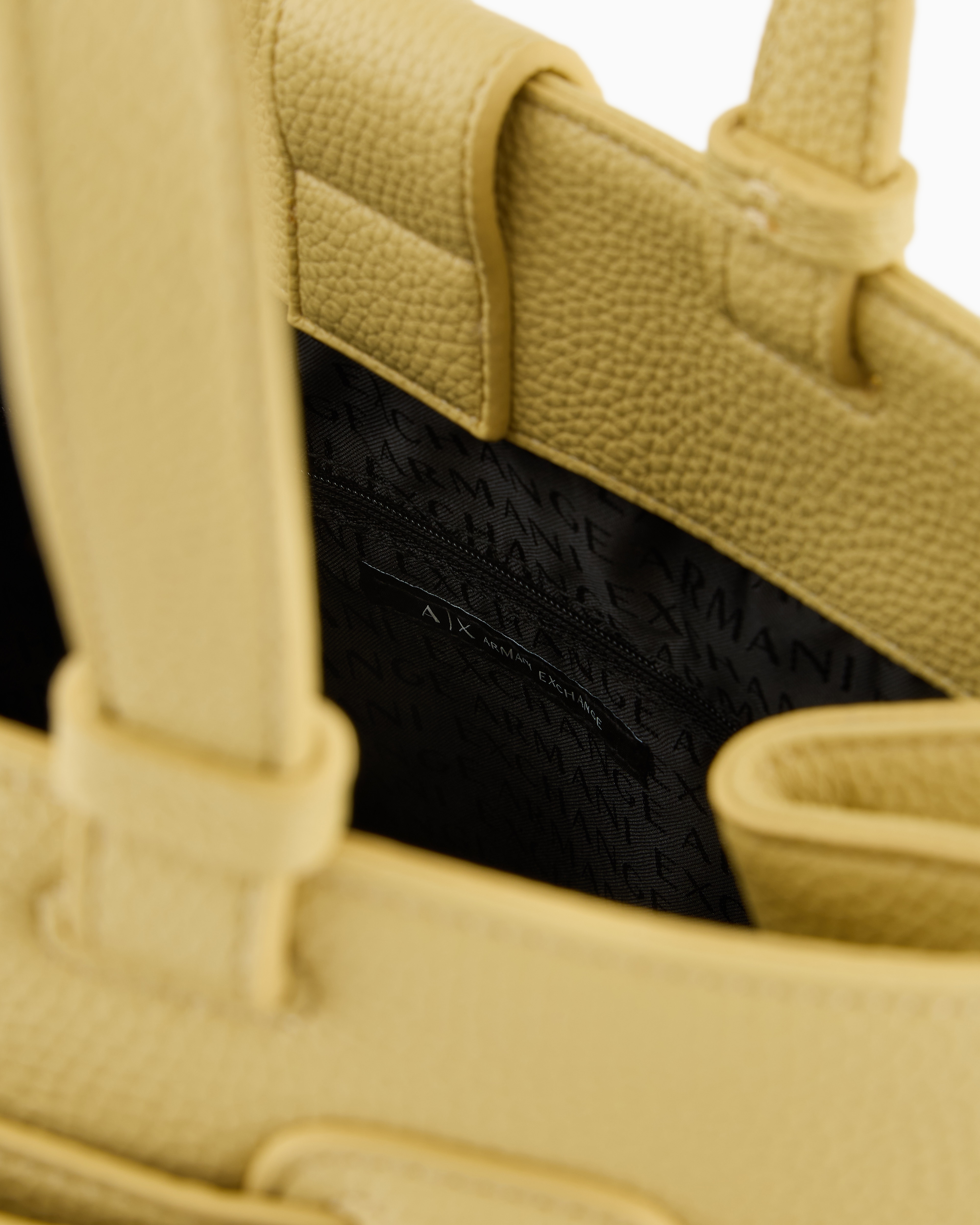 Armani Exchange Handbag With Asv Logo Detail In Yellow