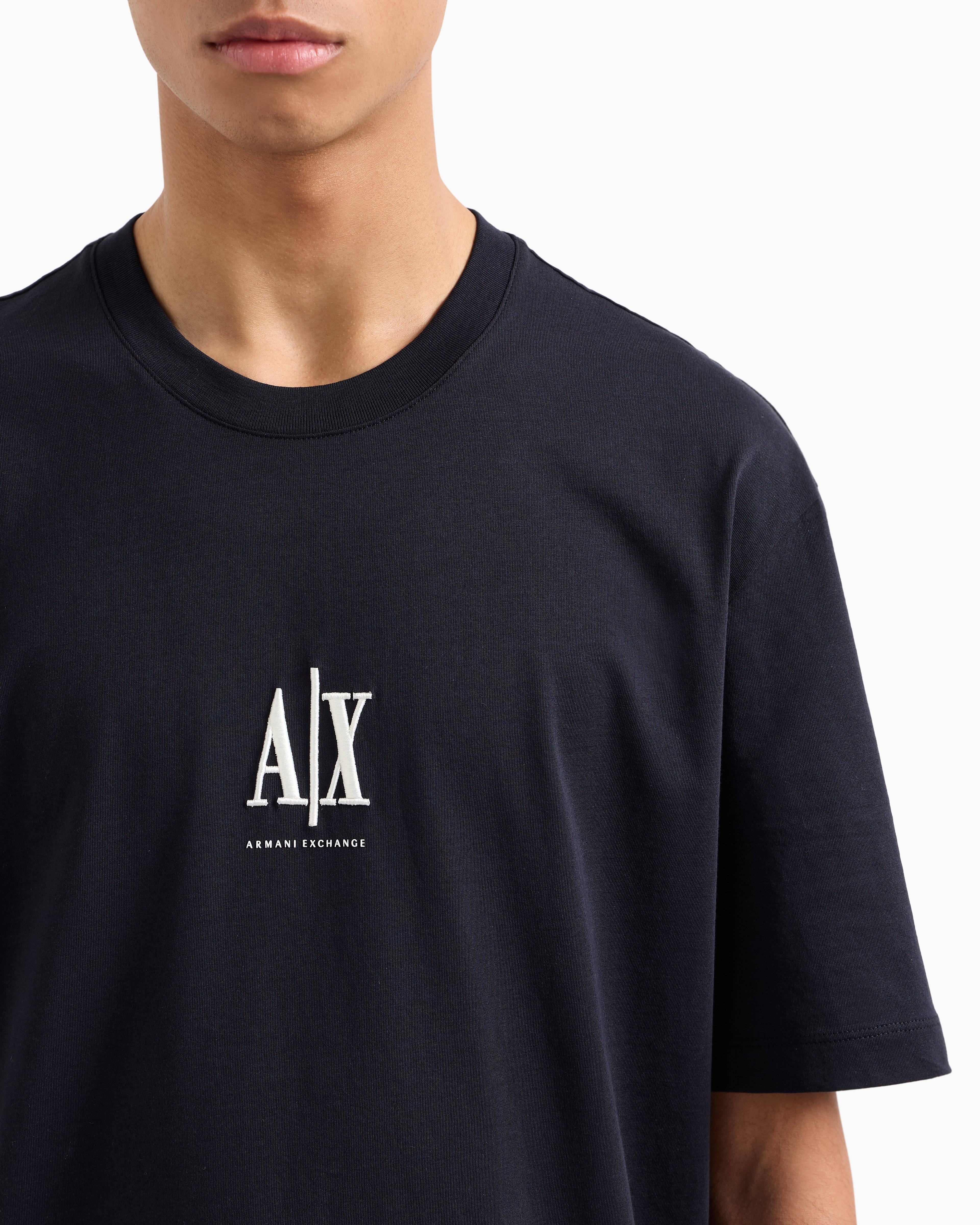 ARMANI EXCHANGE REGULAR FIT T-SHIRT IN COTTON JERSEY