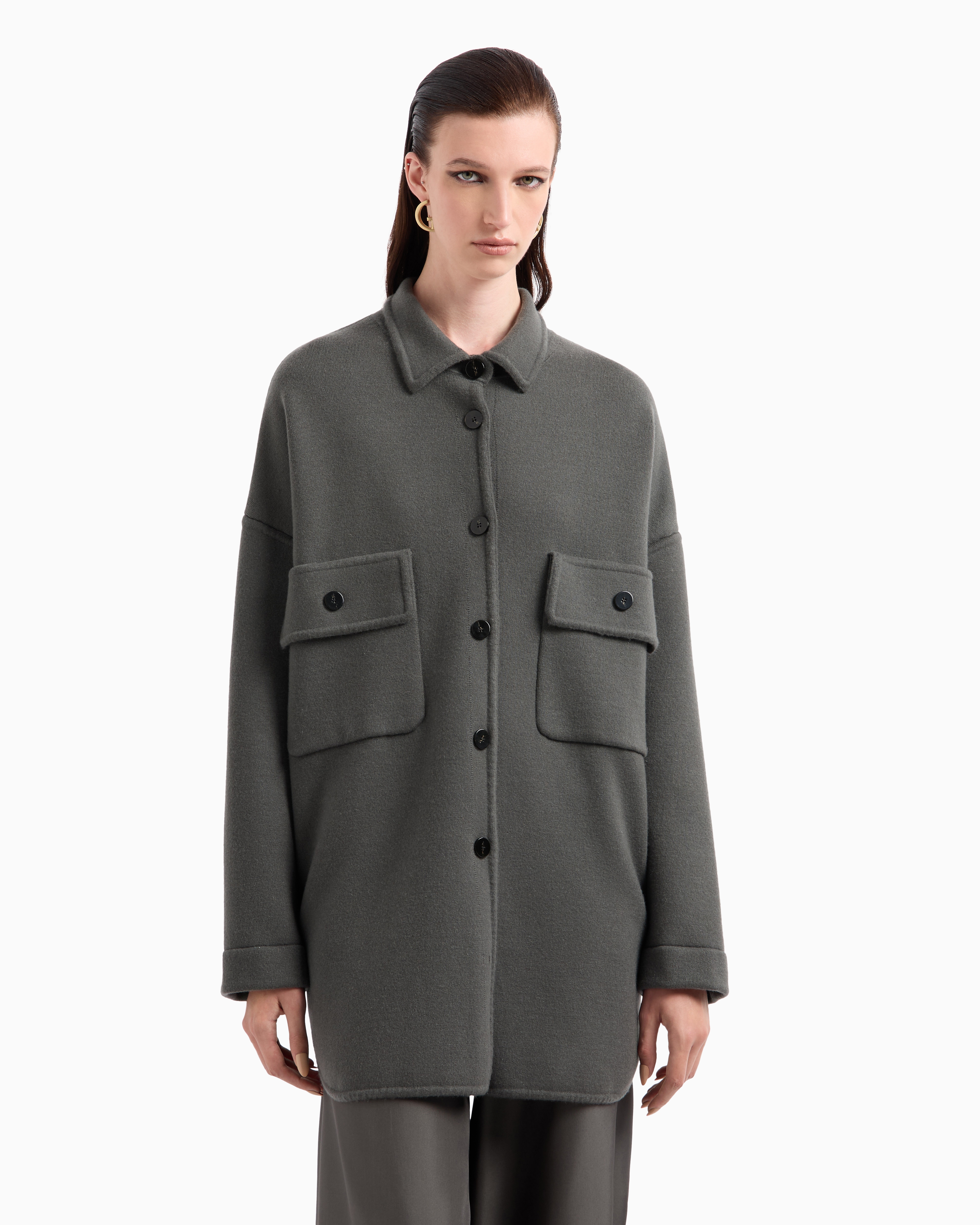 Giorgio Armani Cashmere And Virgin Wool Shirt Jacket