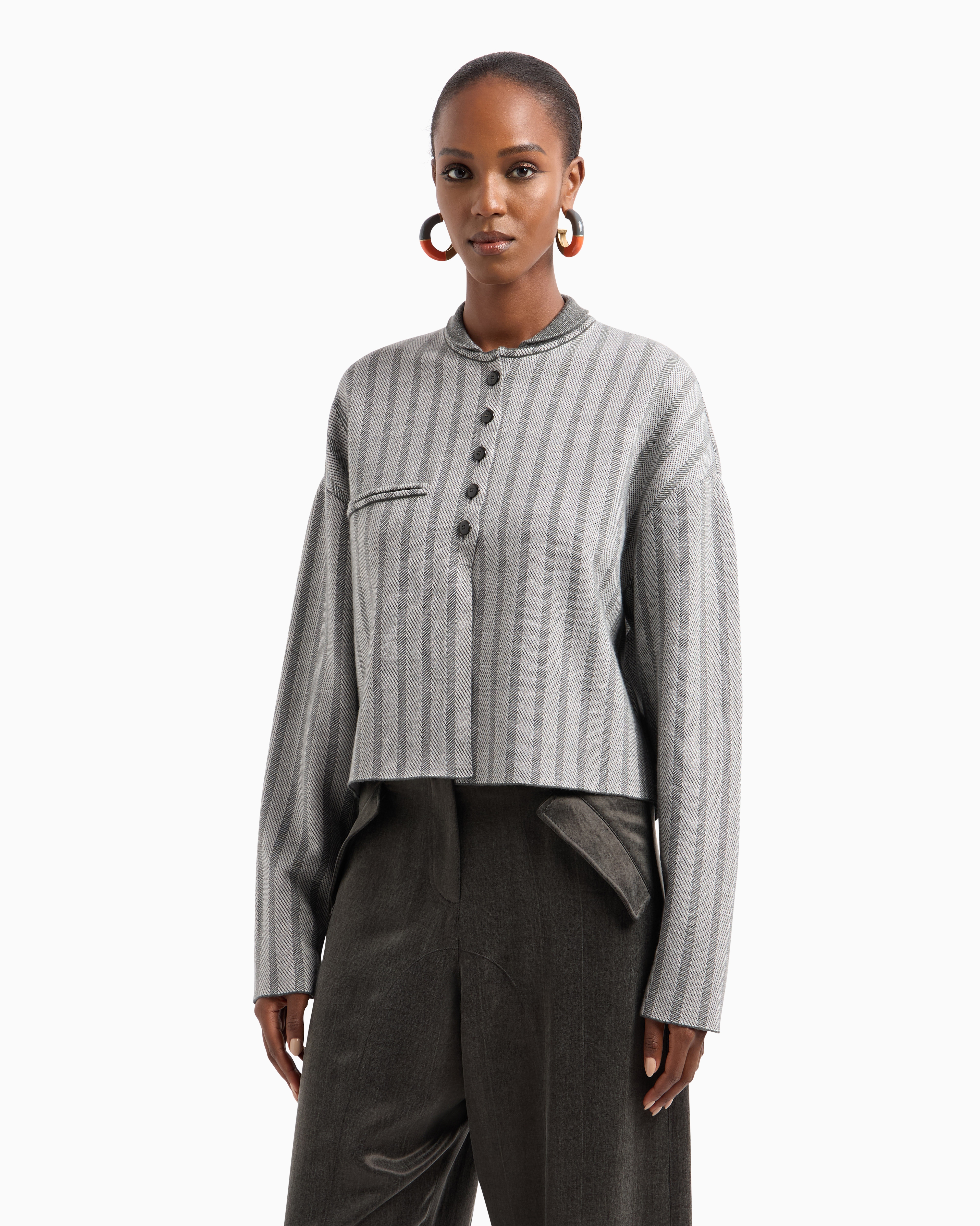 Giorgio Armani Jacquard Knit Short Jacket