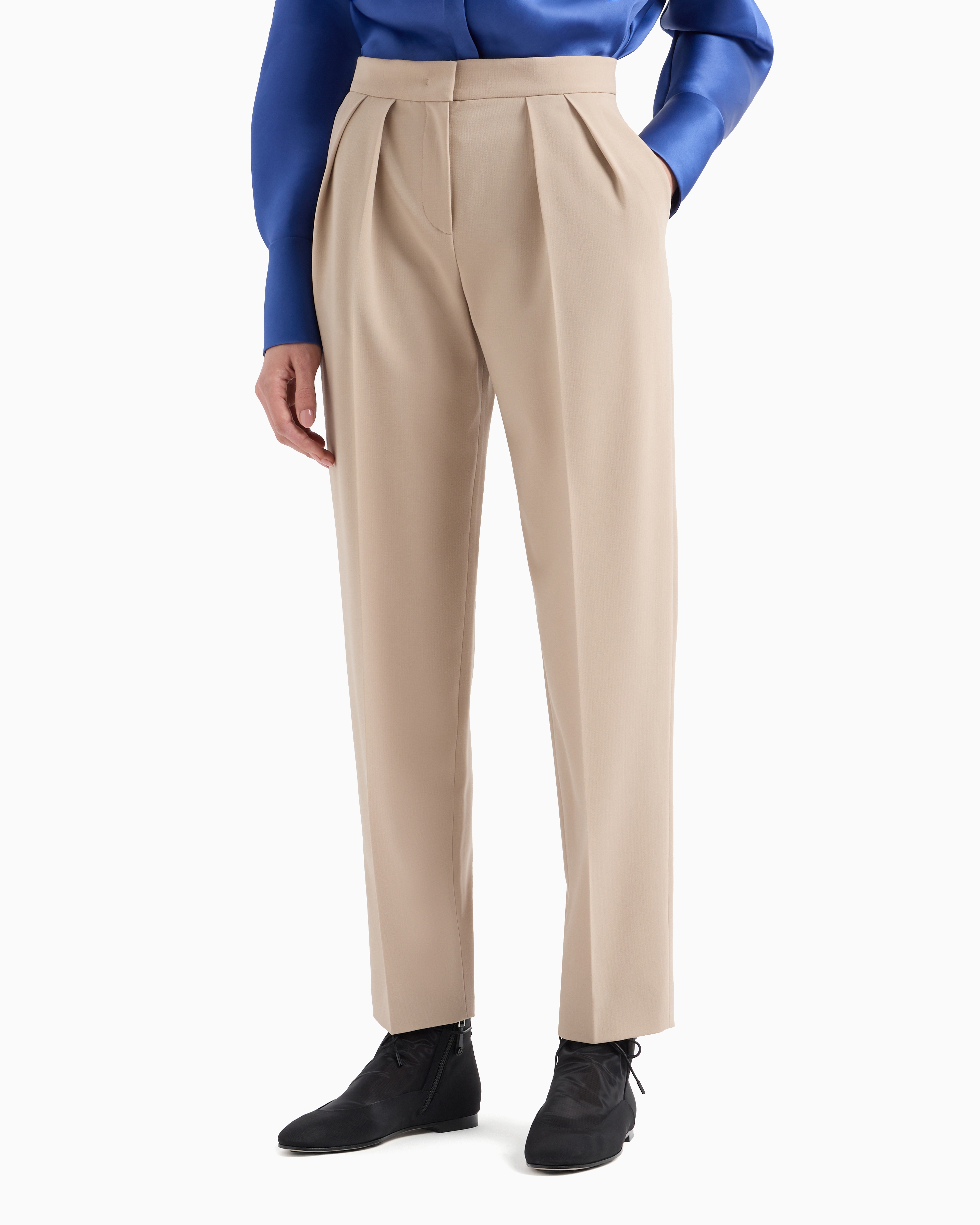 Giorgio Armani Two-pleat Barathea-wool Trousers