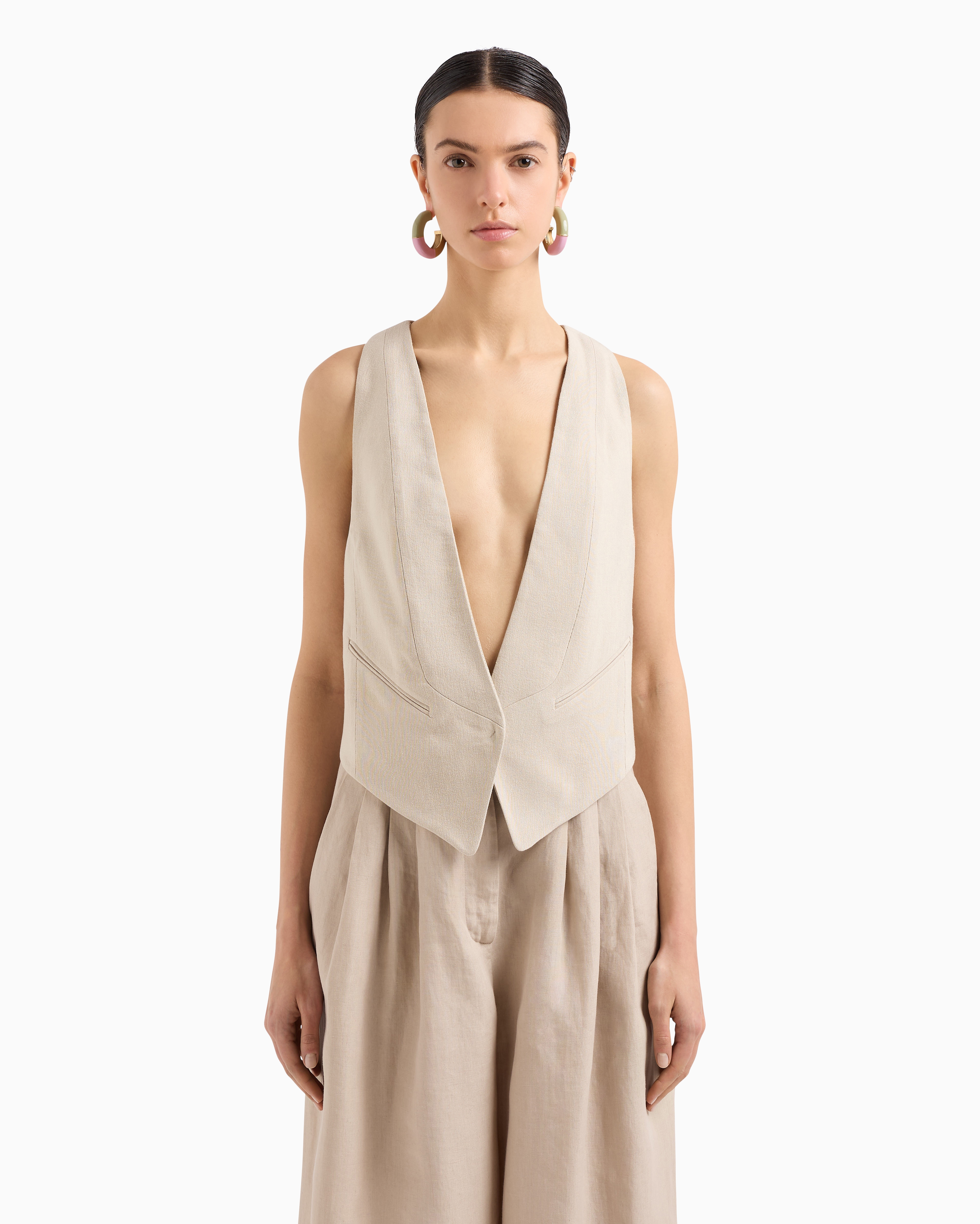 Giorgio Armani Glitter Jacquard Silk-cady Single-breasted Jacket In Beige