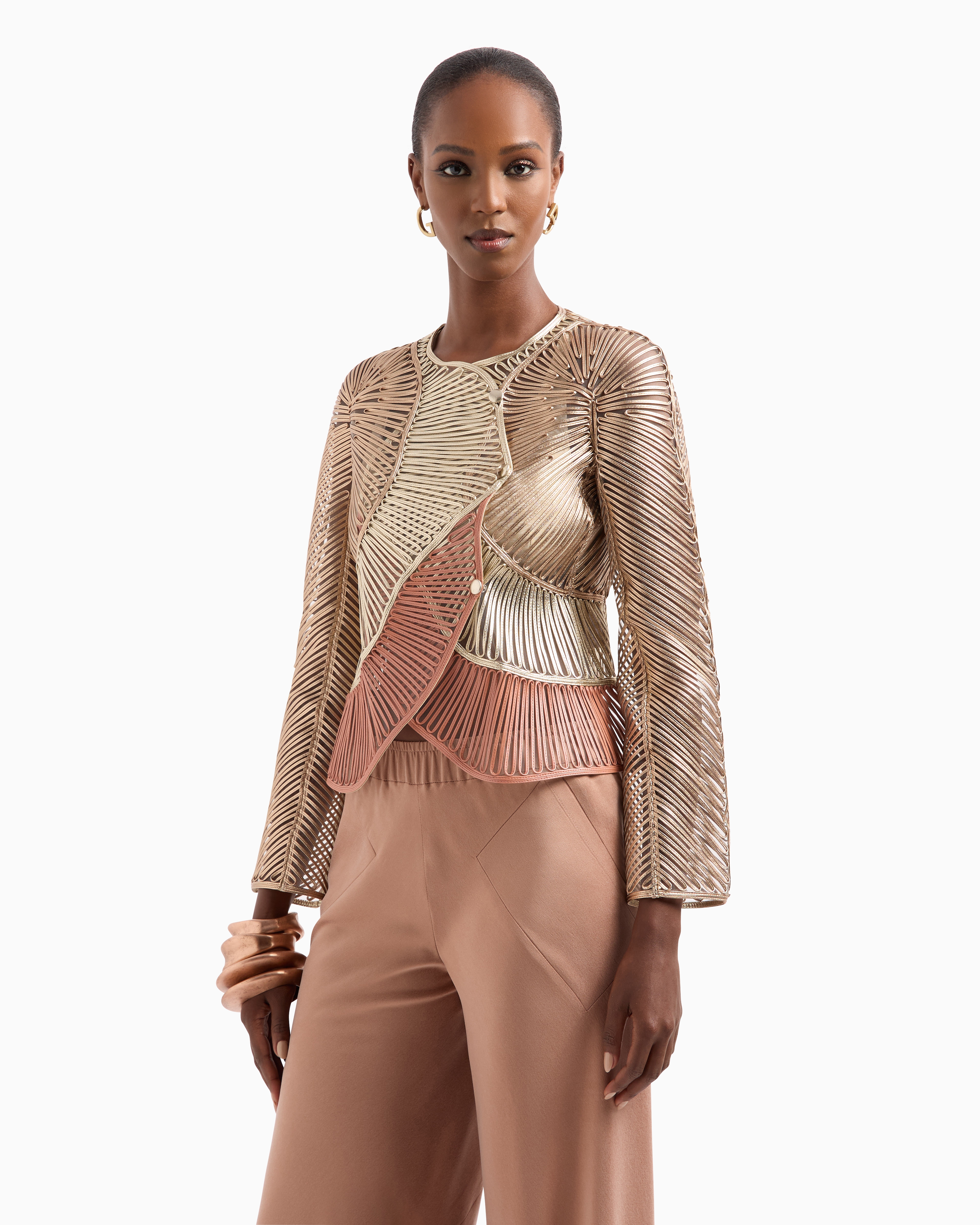 Giorgio Armani Pearlised Nappa-leather Jacket