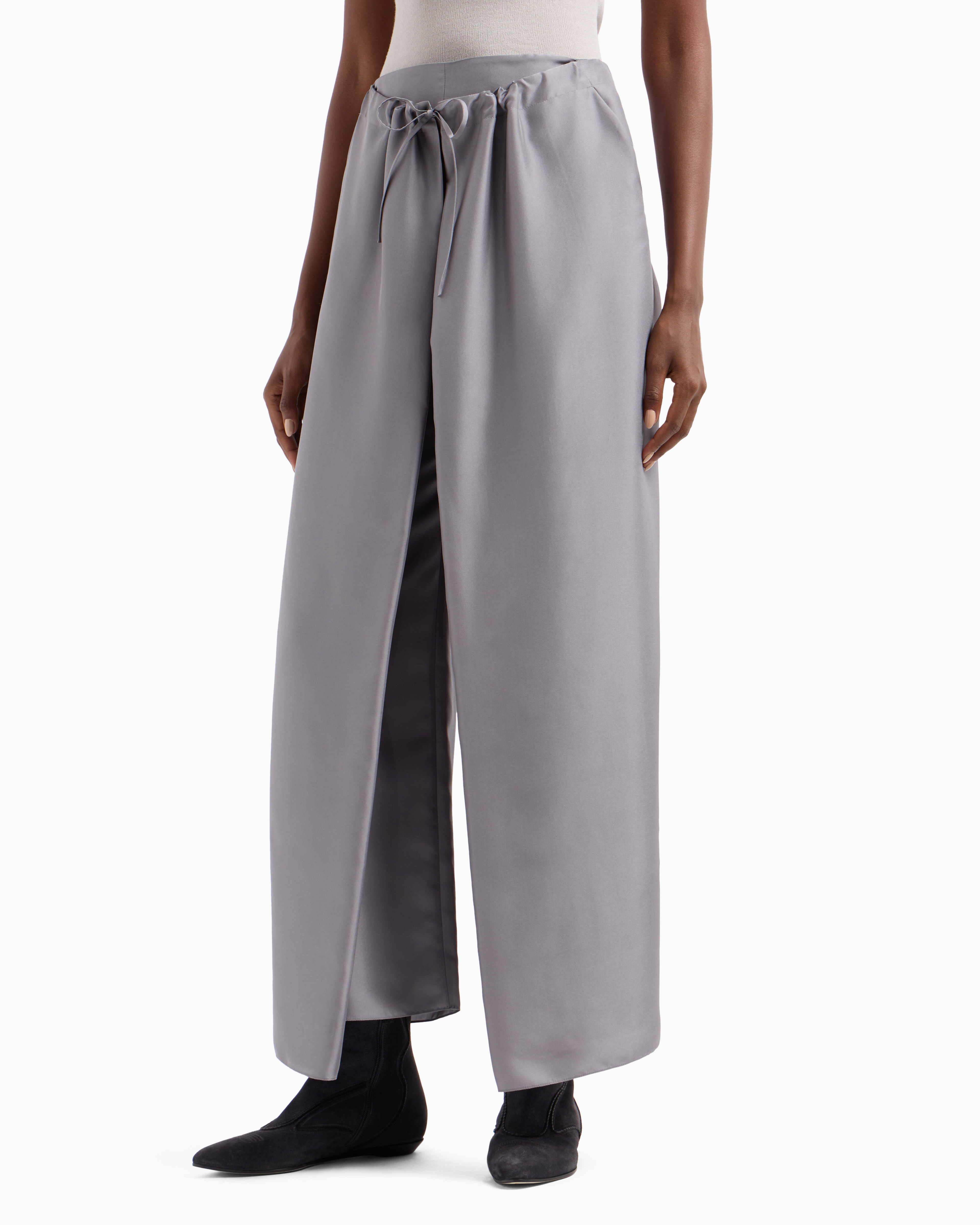 Giorgio Armani Silk Trousers With Panel Detail