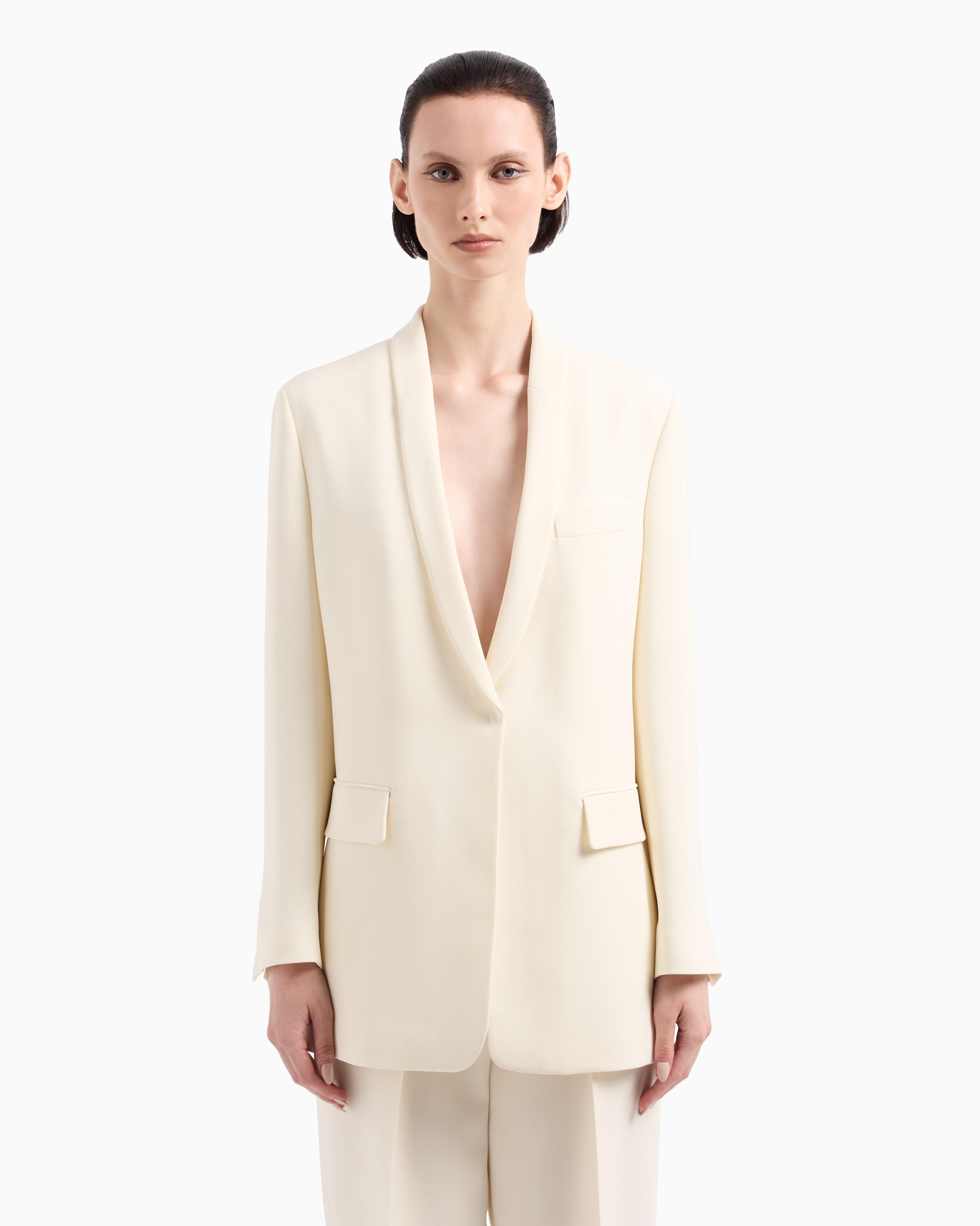 Giorgio Armani Glitter Silk-cady Single-breasted Jacket