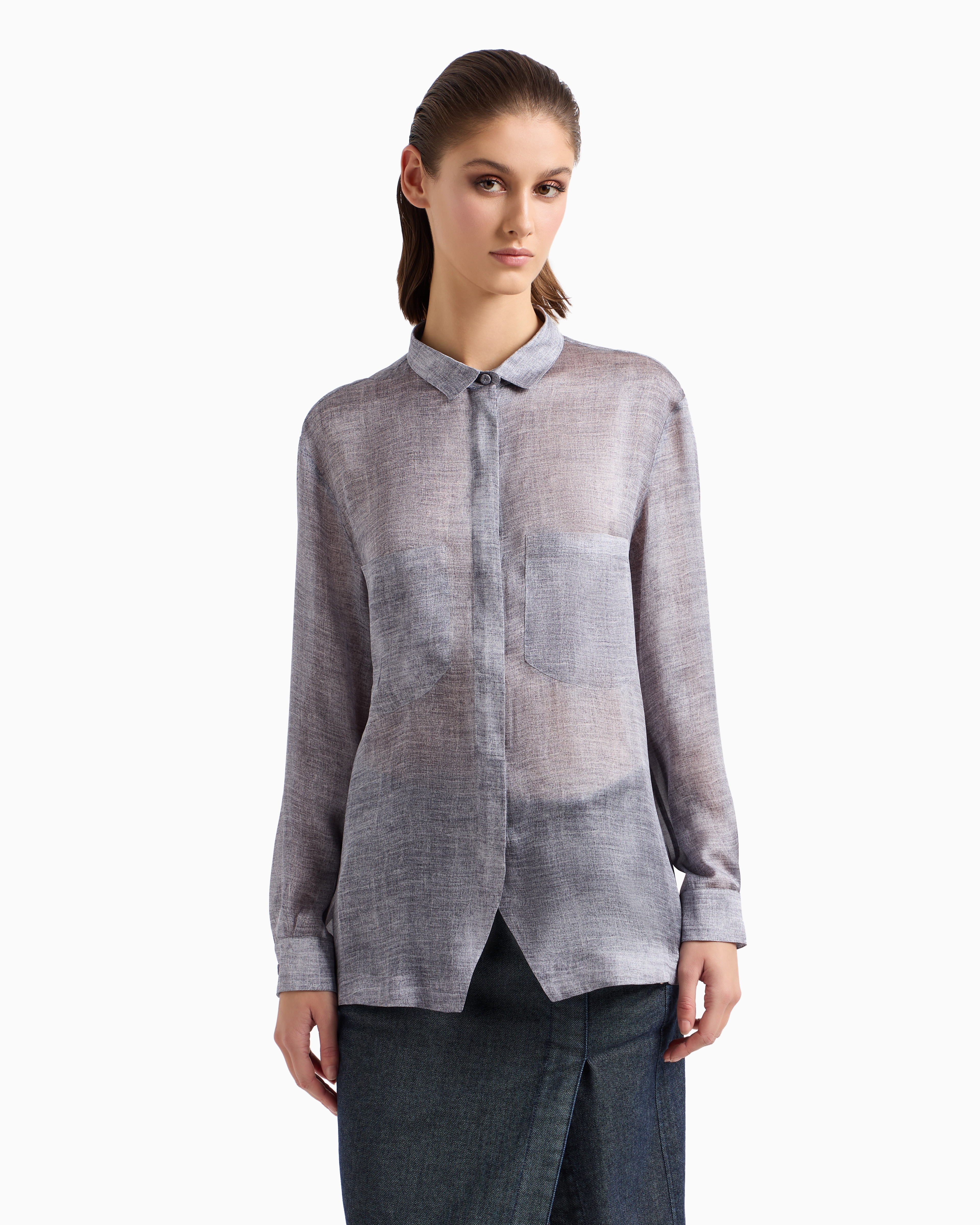 Giorgio Armani Asymmetric Button-placket Shirt