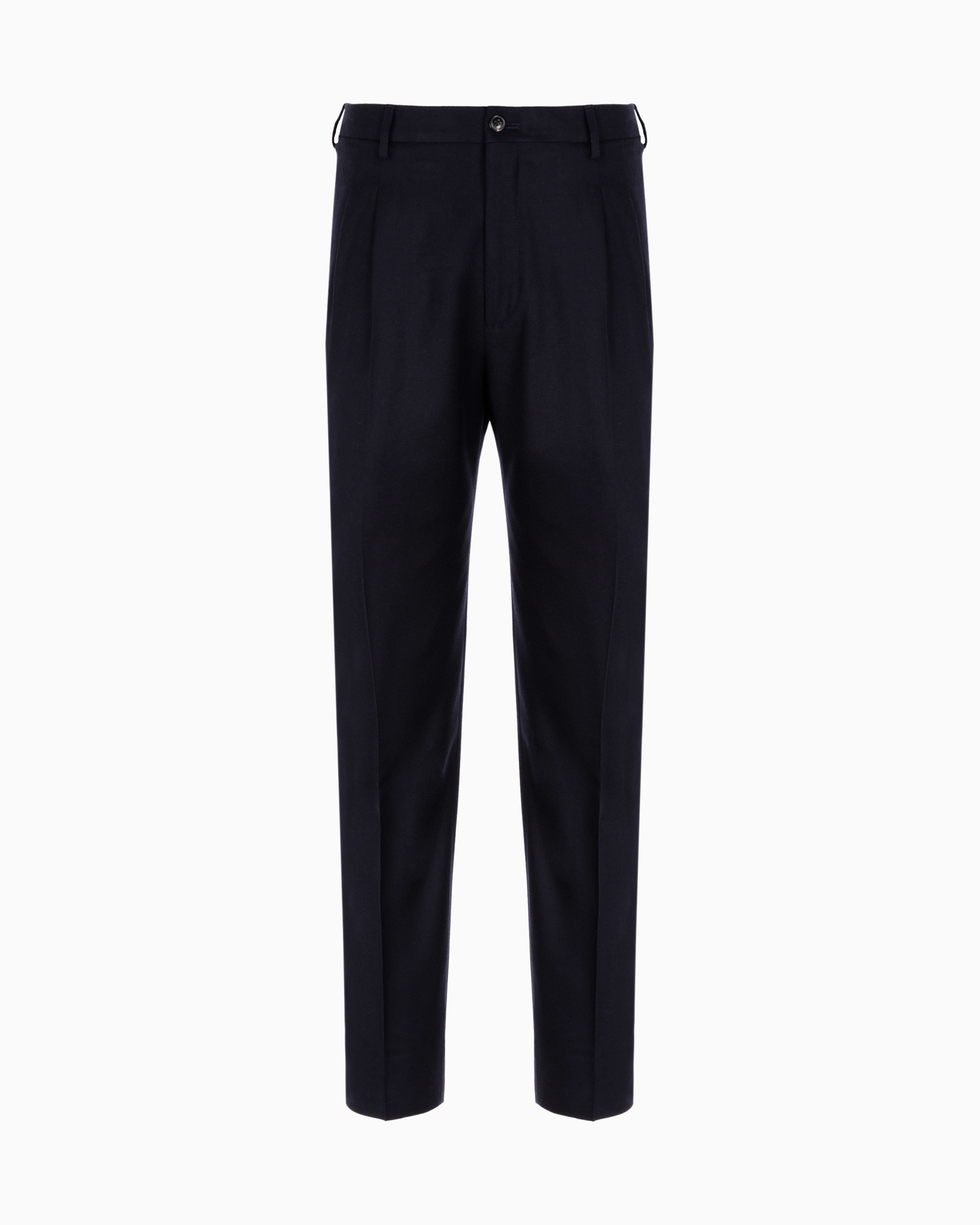 Giorgio Armani Casual Trousers In Navy Blue