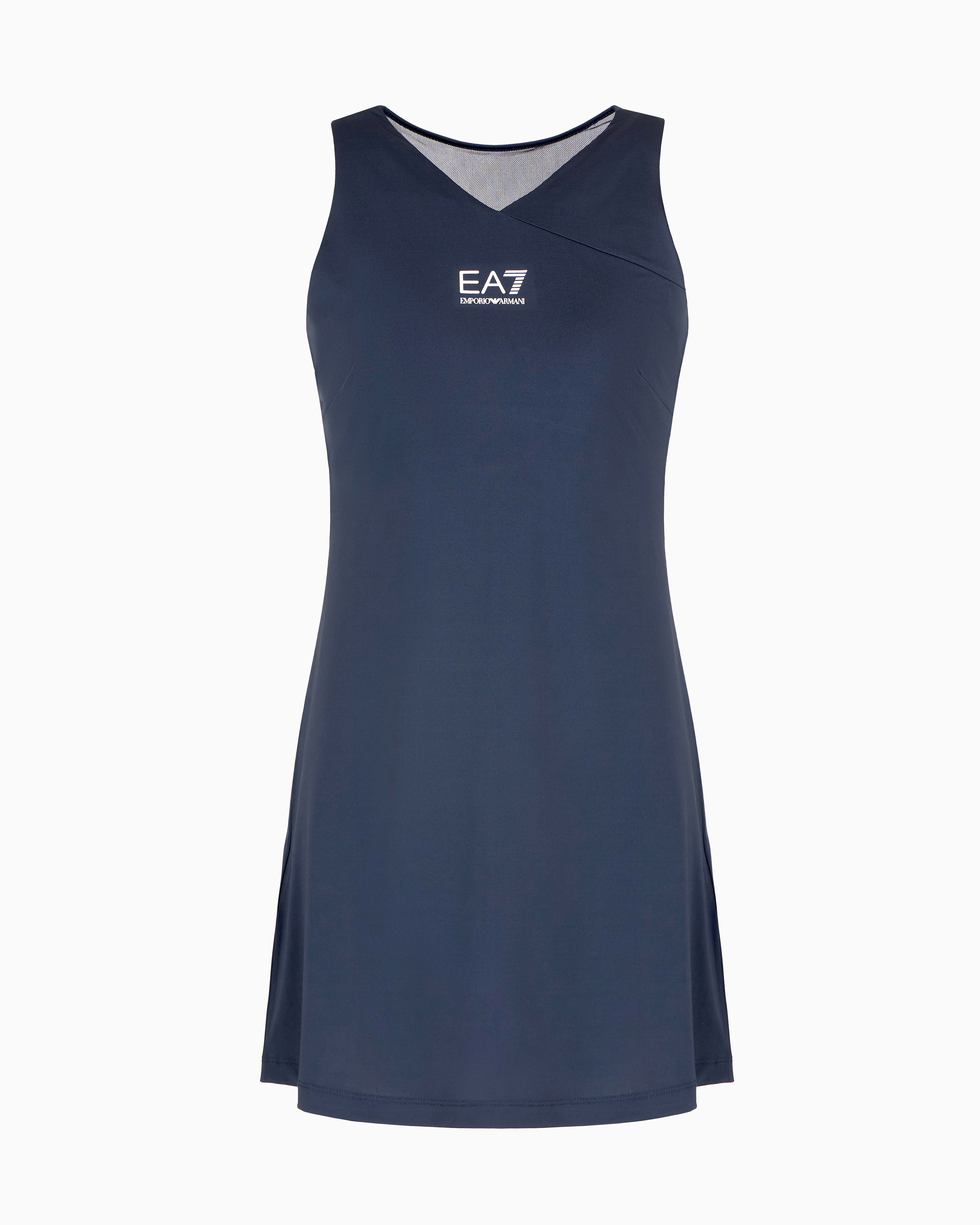 Ea7 Tennis Pro Dress In Ventus7 Technical Fabric In Blue