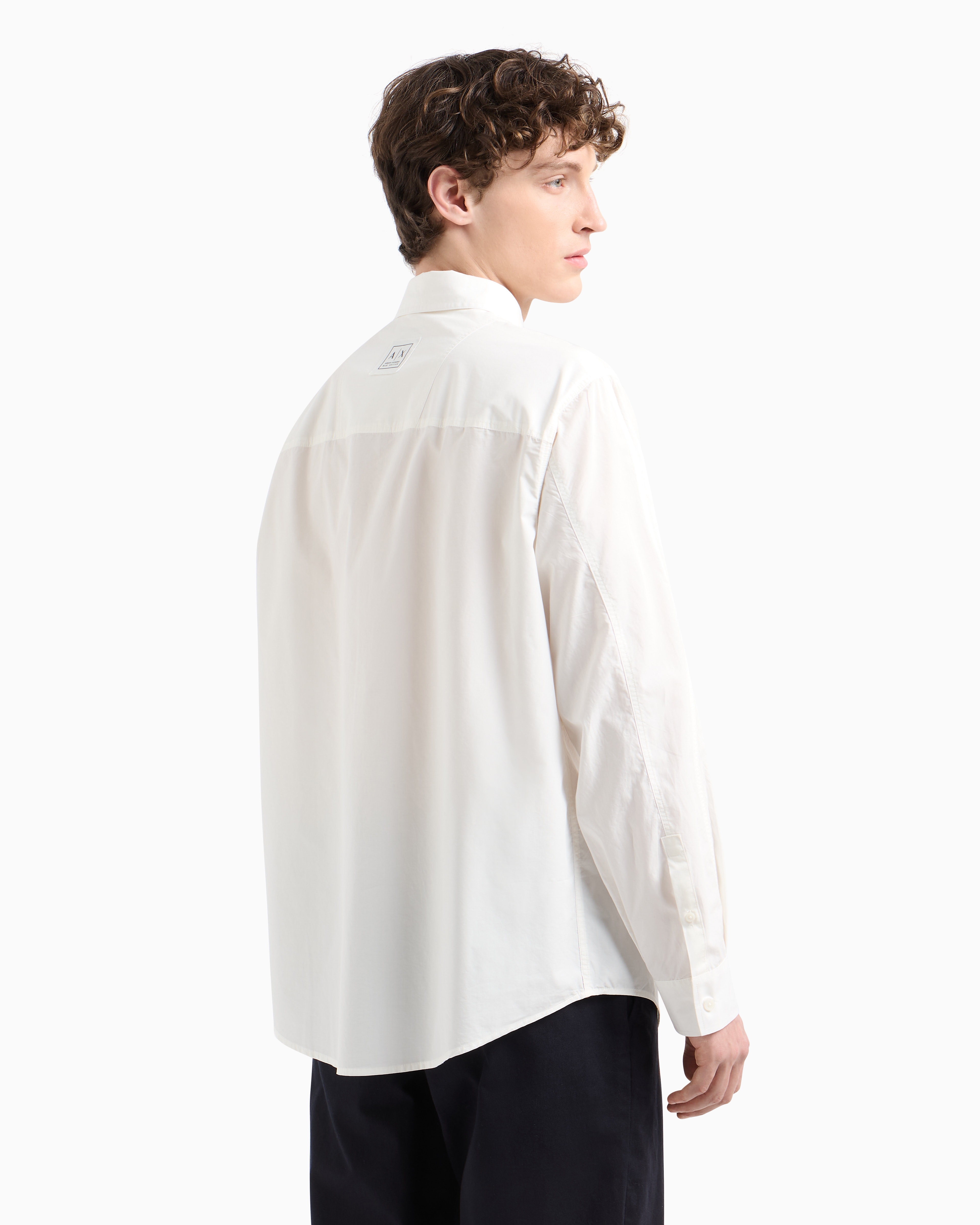 Armani Exchange -  Regular fit poplin shirt, Man, White, Size: