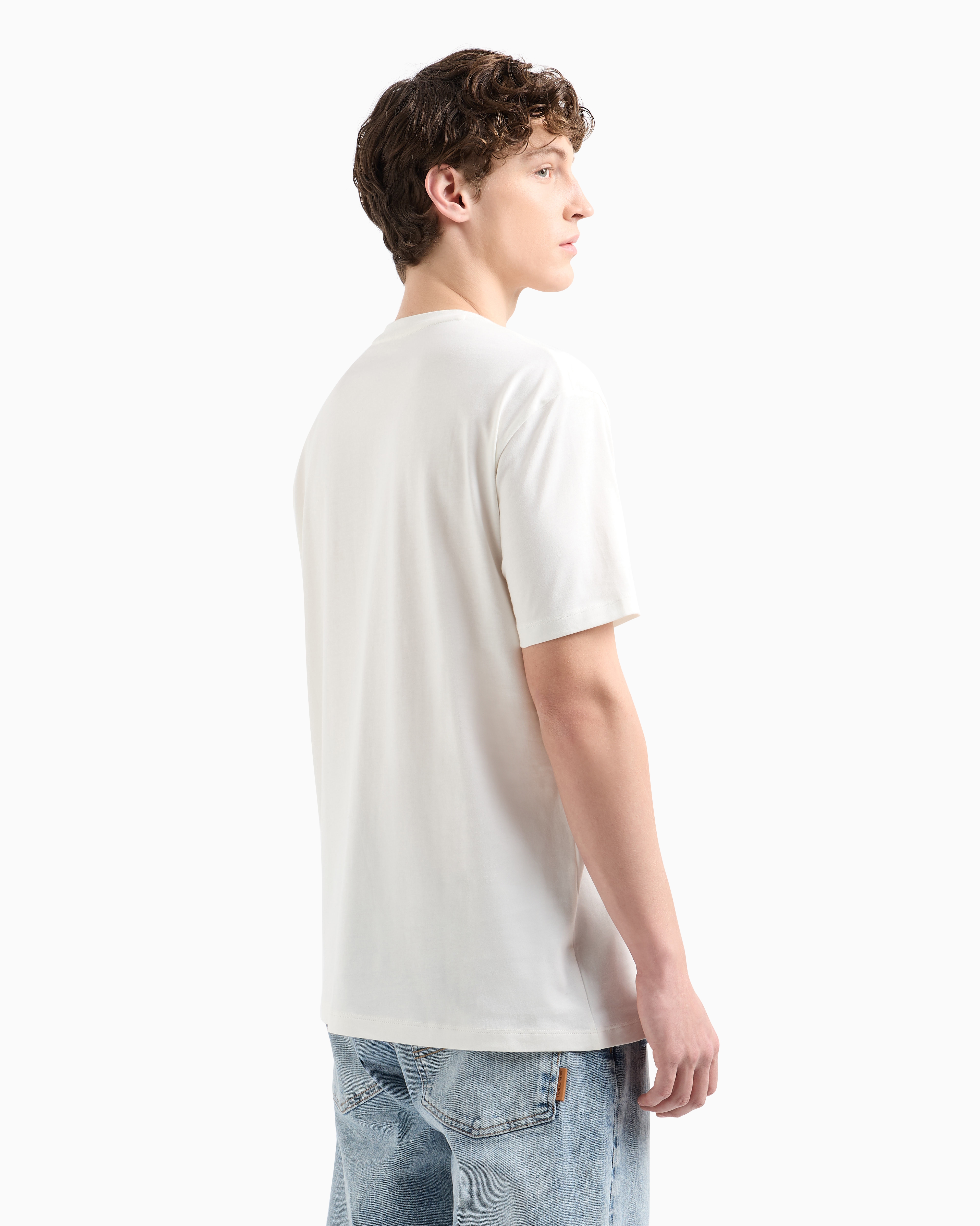 Armani Exchange Regular Fit T-shirts In White