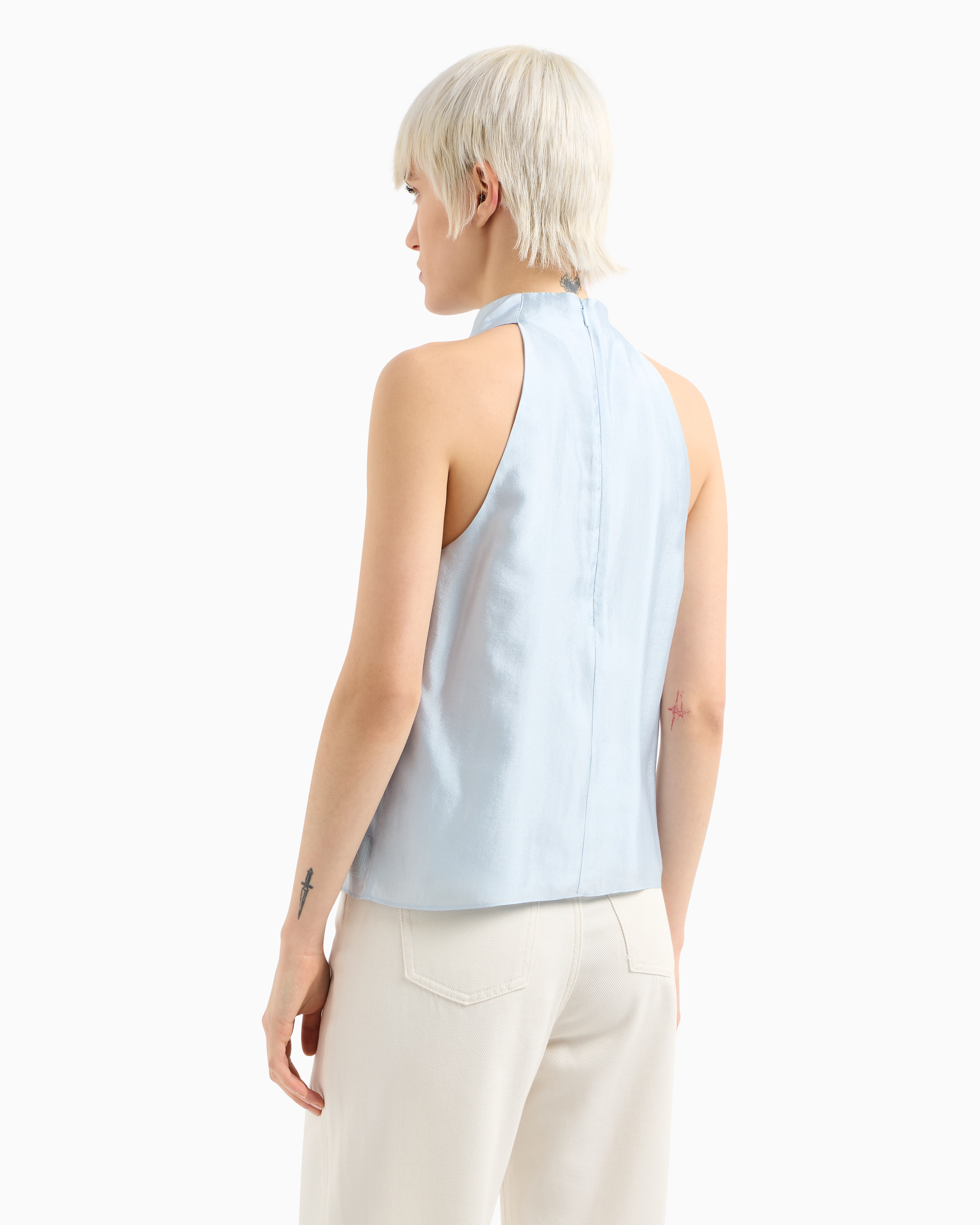 Armani Exchange Tops In Light Blue