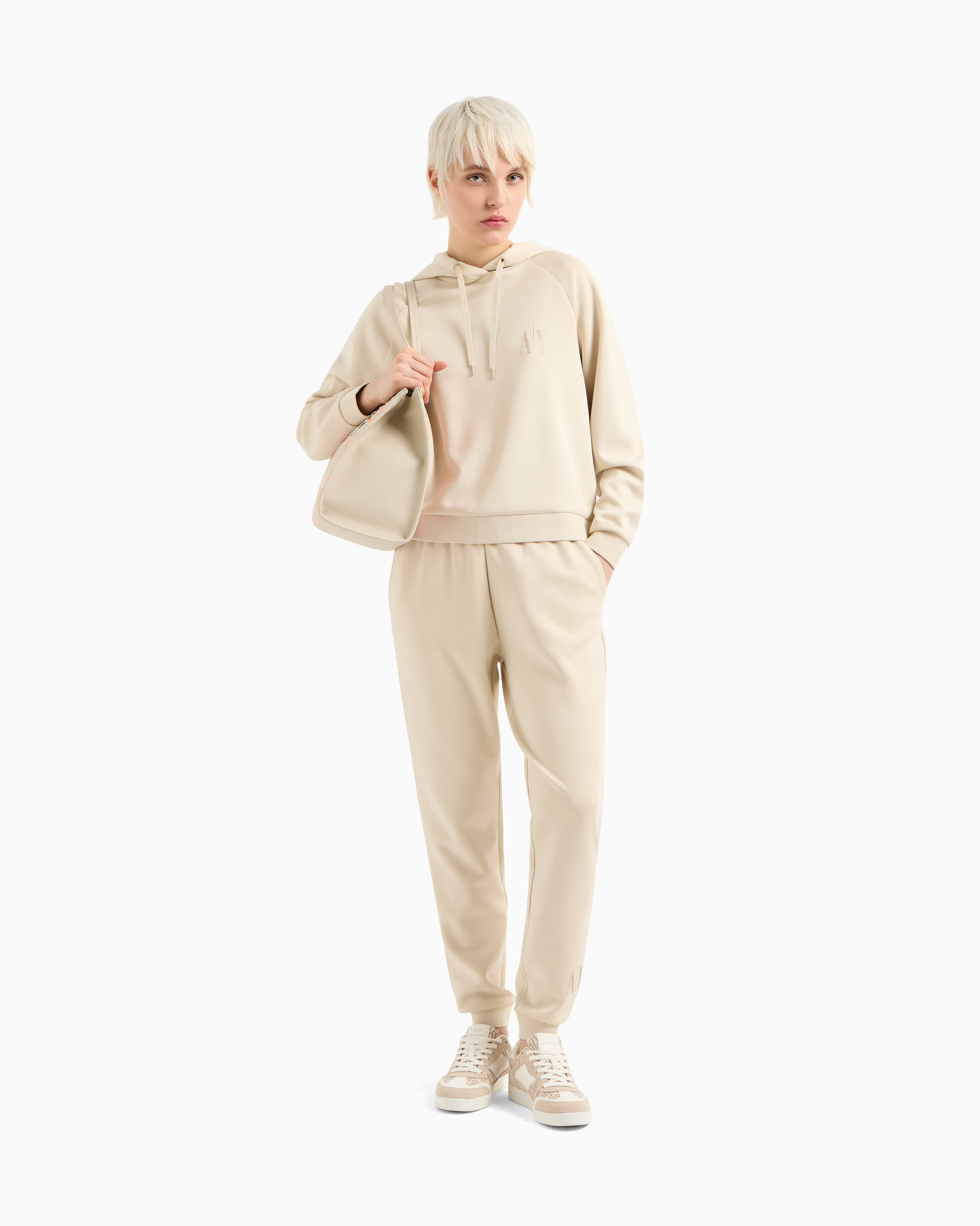 Armani Exchange Sweatpants In Beige