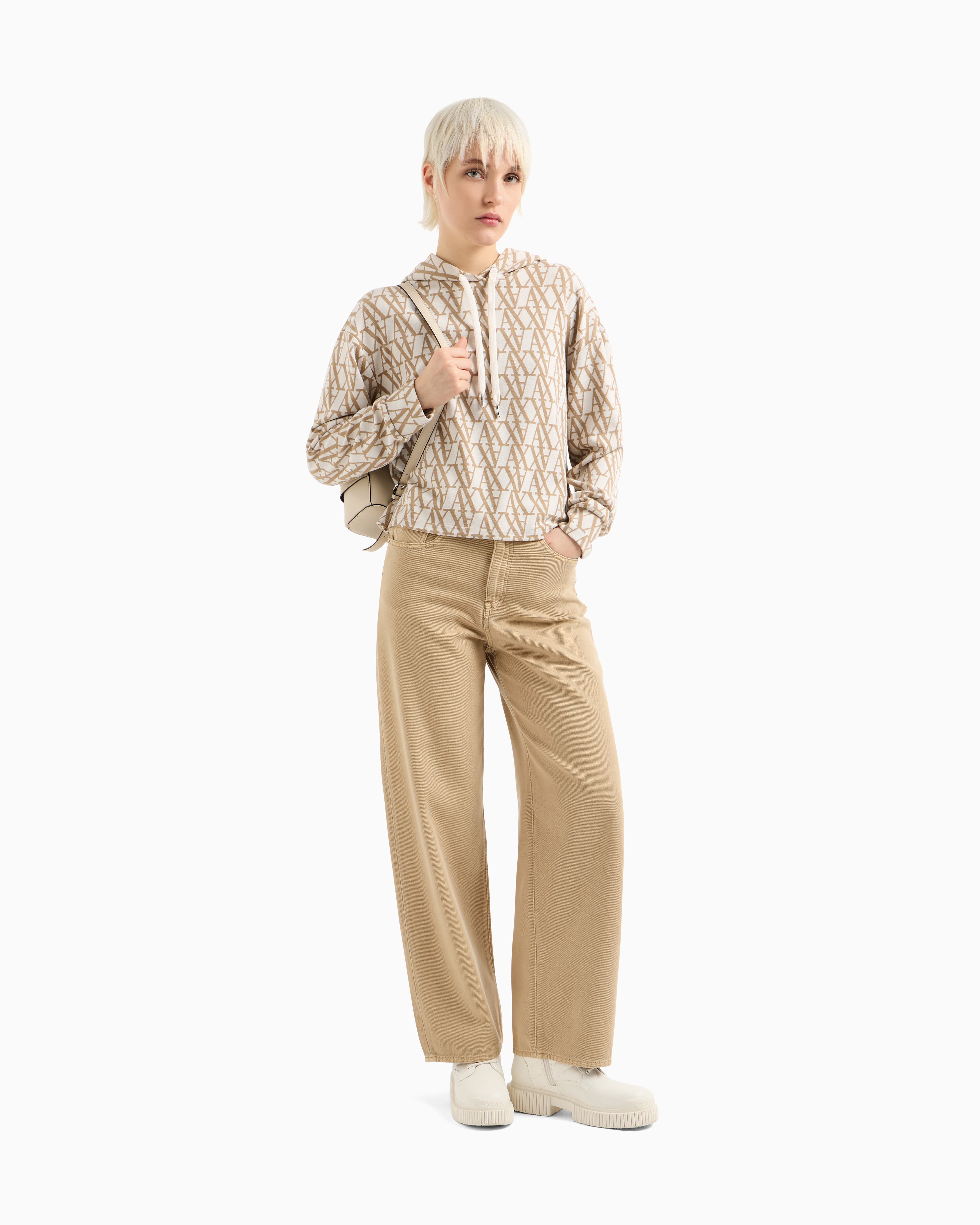 Armani Exchange Asv Cotton And Lyocell Dye Denim Relaxed Fit Jeans In Camel
