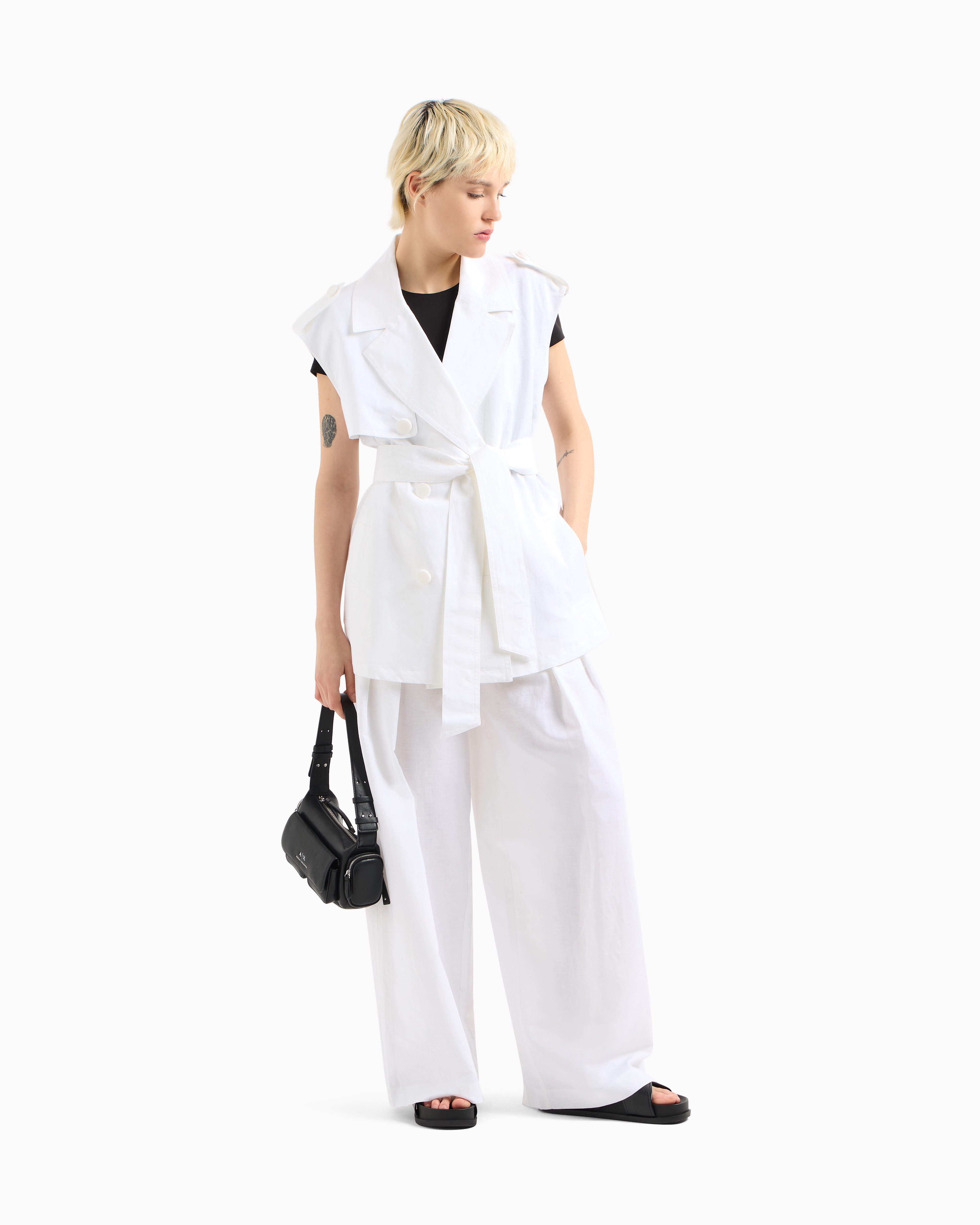 Armani Exchange Waistcoats In White