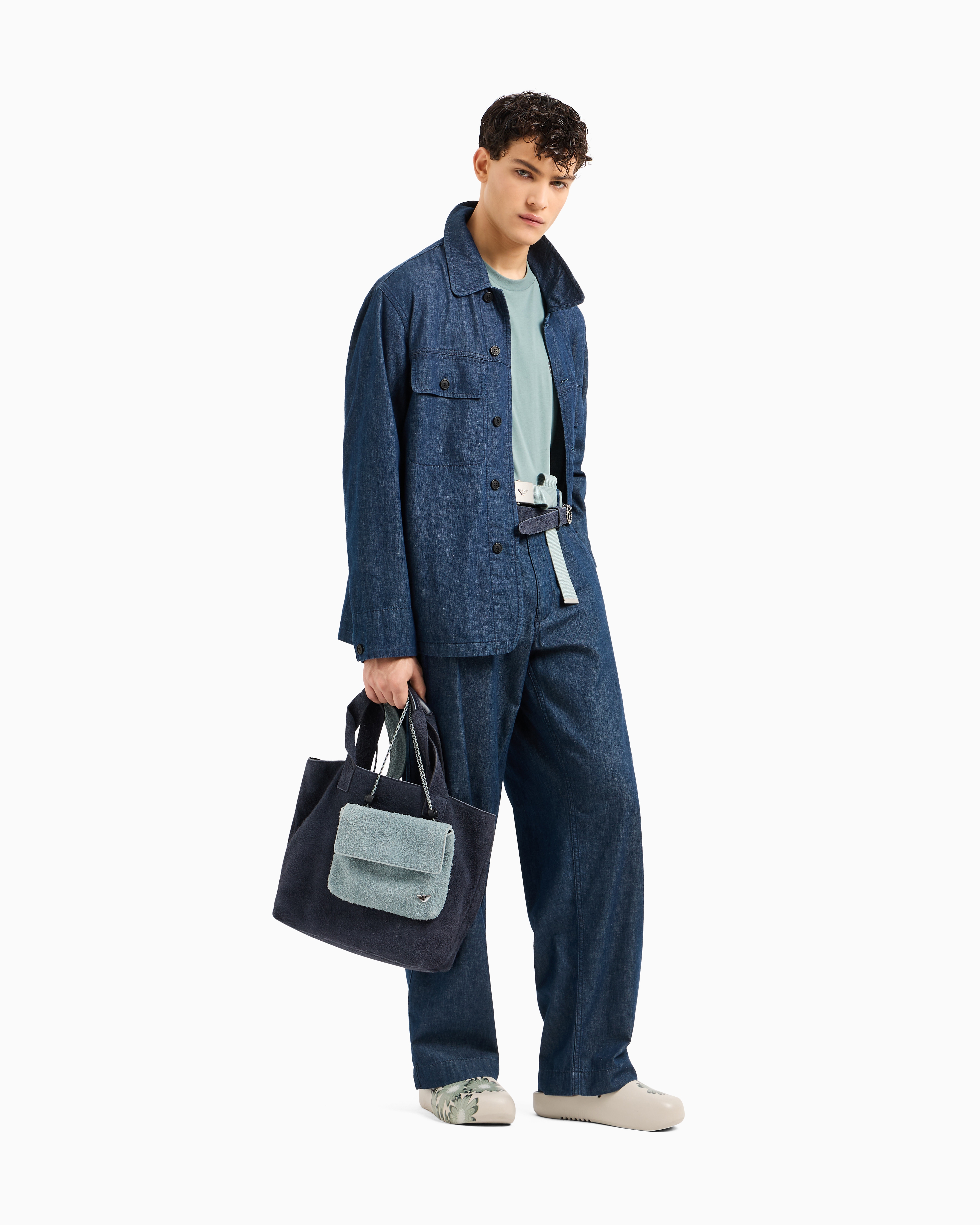 Emporio Armani High-rise Straight-leg Jeans In Blue