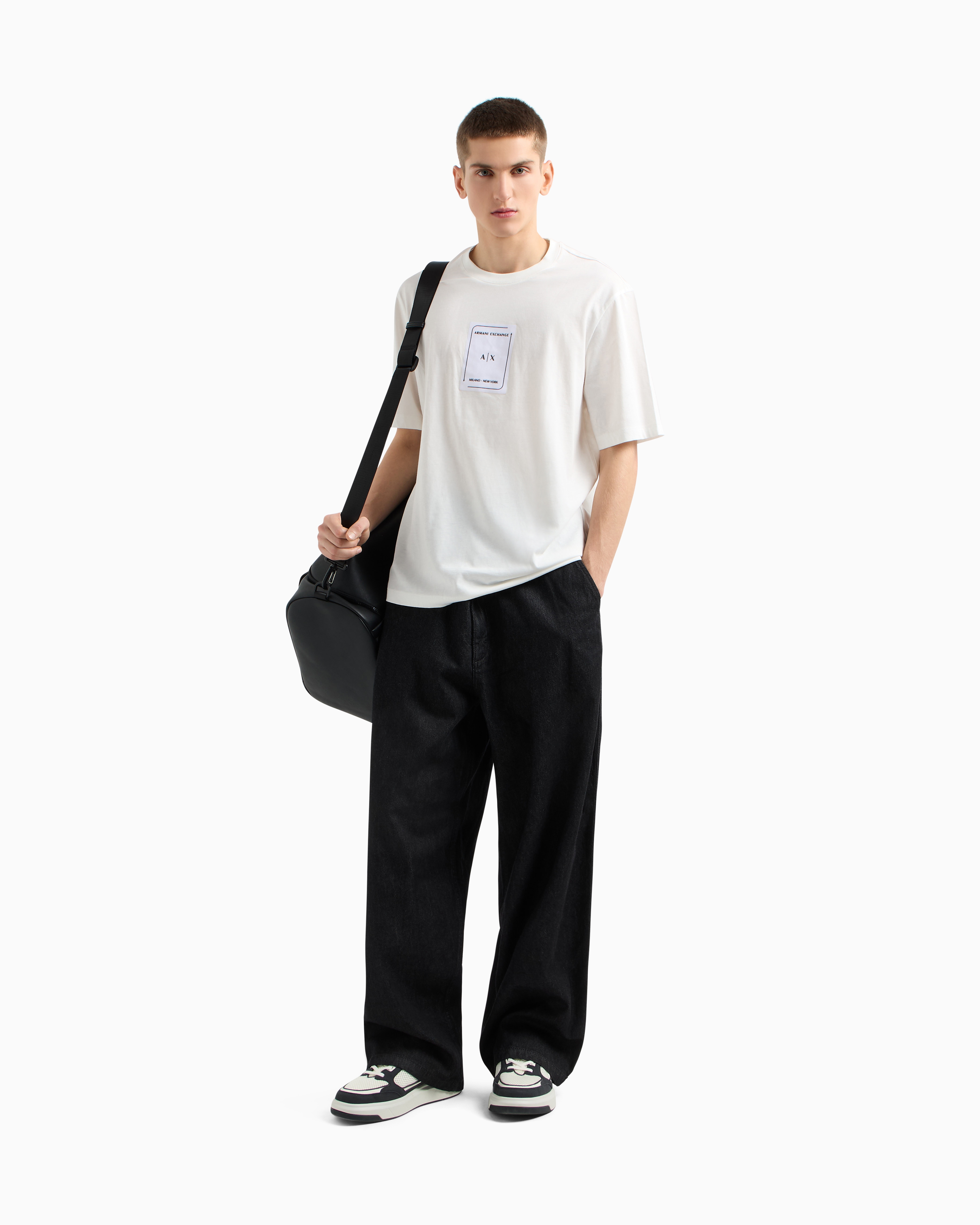 Armani Exchange Regular Fit T-shirts In White