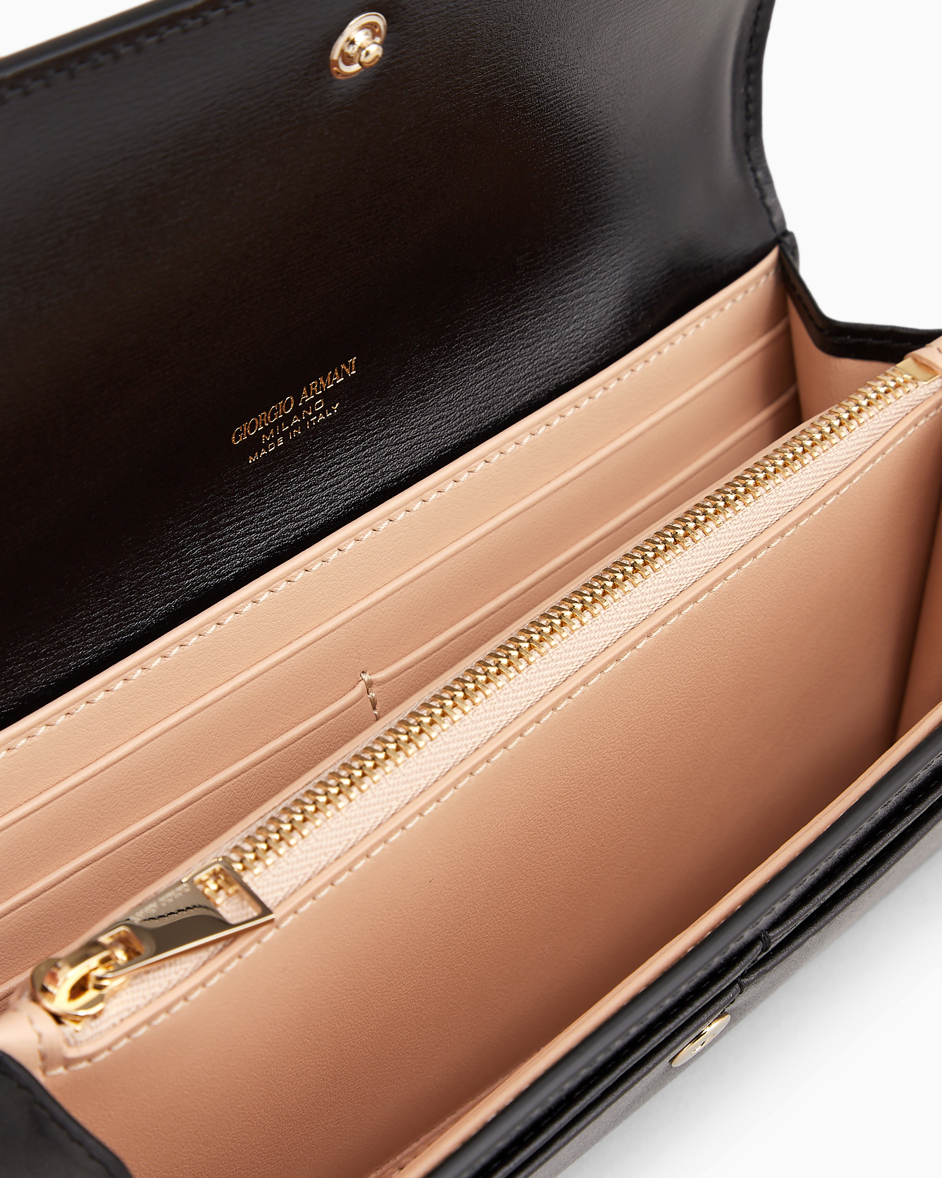 Giorgio Armani La Prima Trifold Wallet In Palmellato Leather