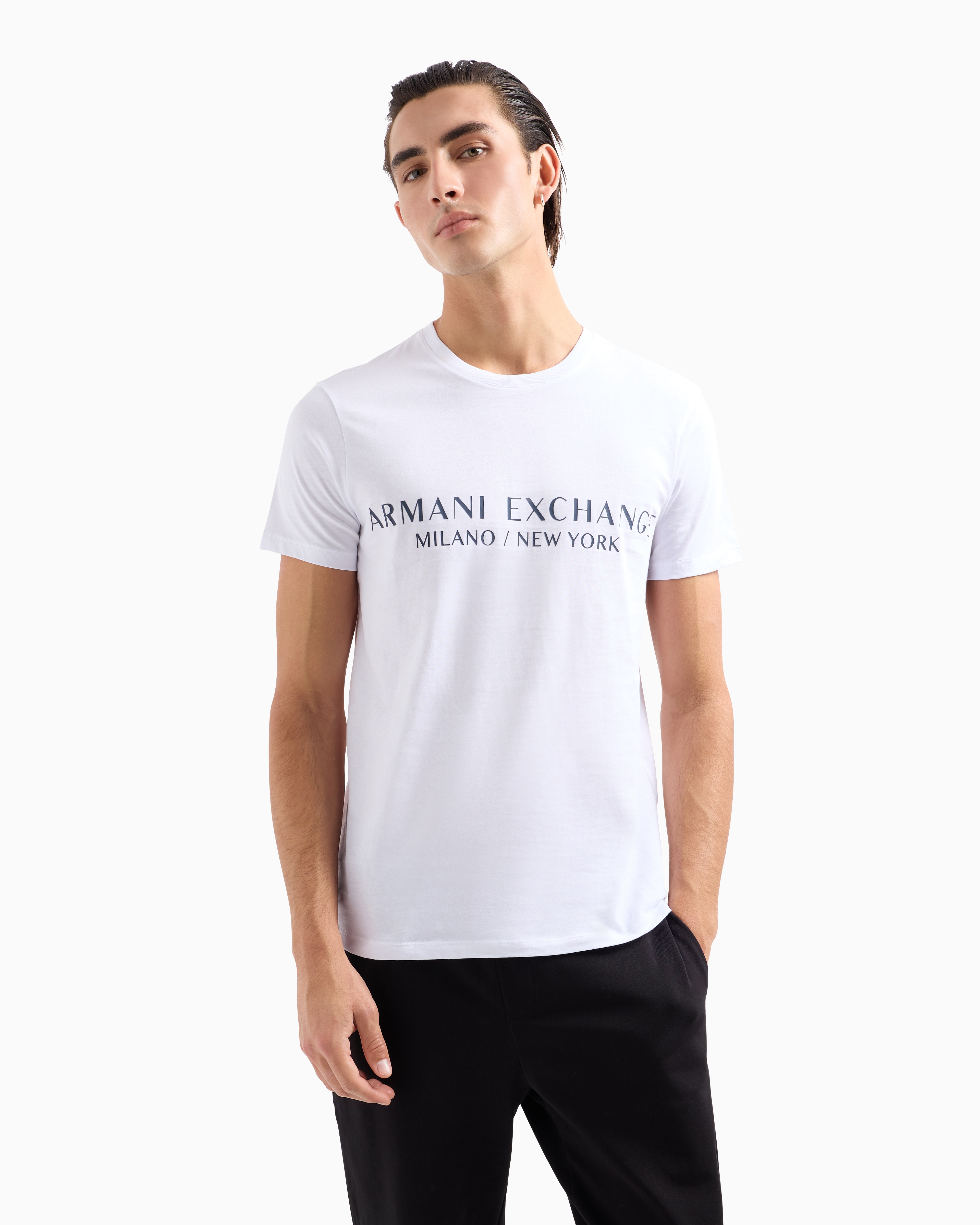 Slim fit T-shirt with logo | Armani Exchange