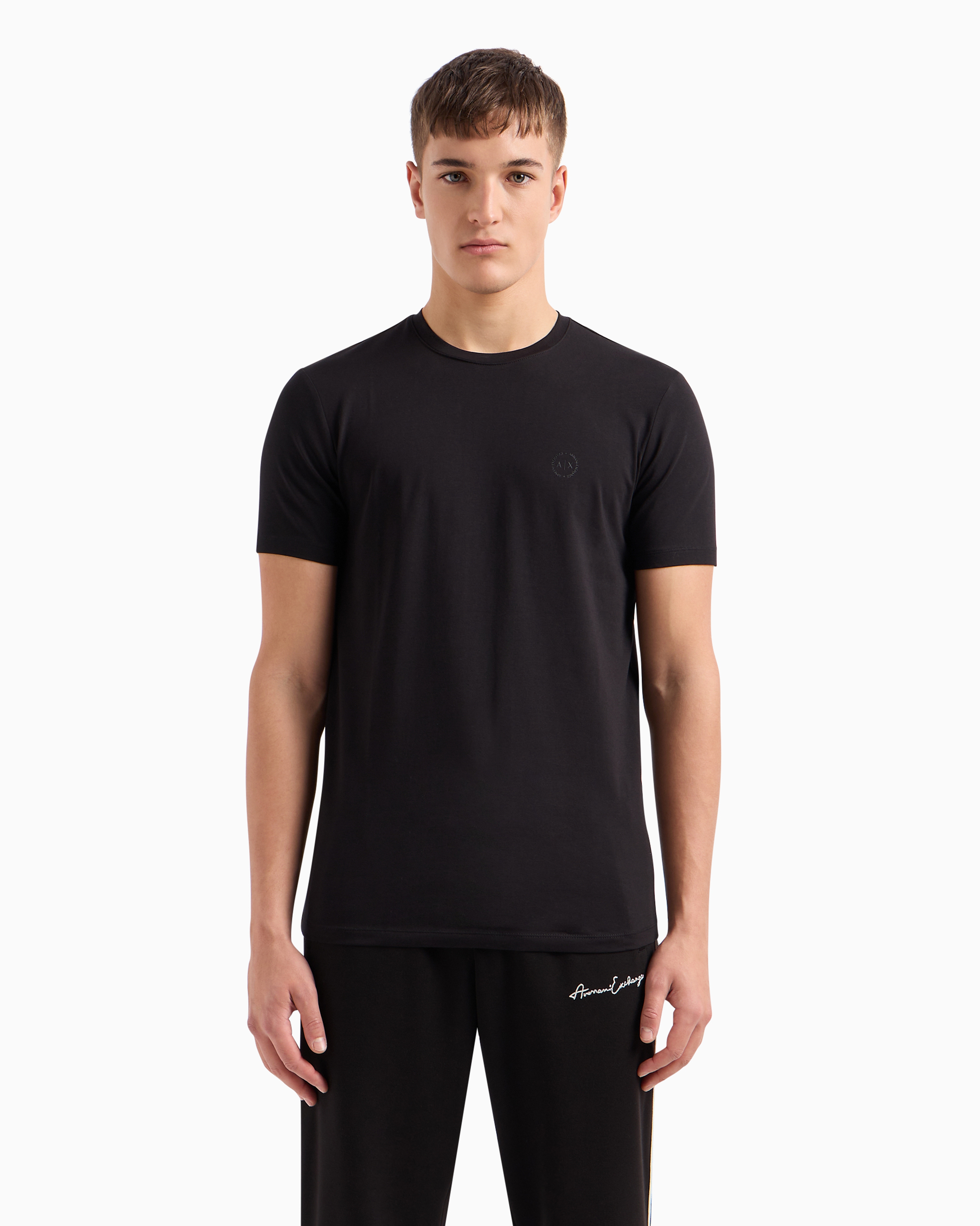 Armani Exchange - Slim fit jersey t-shirt, Man, Black, Size: S
