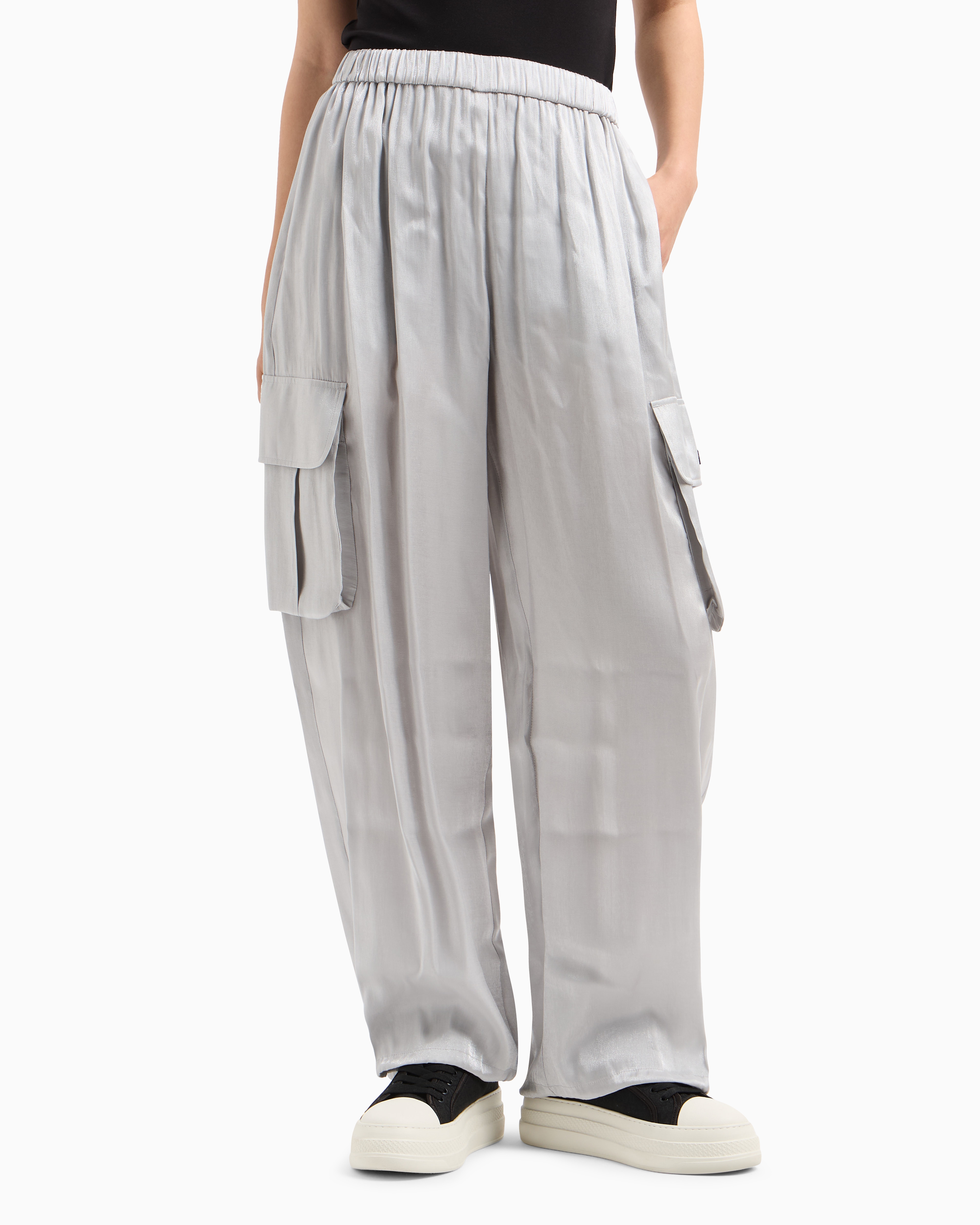 極美品 アルマーニエクスチェンジ　カーゴパンツ　ウール　ナイロン　ロゴ　切り替え ARMANI EXCHANGE（アルマーニエクスチェンジ）の「【A|X