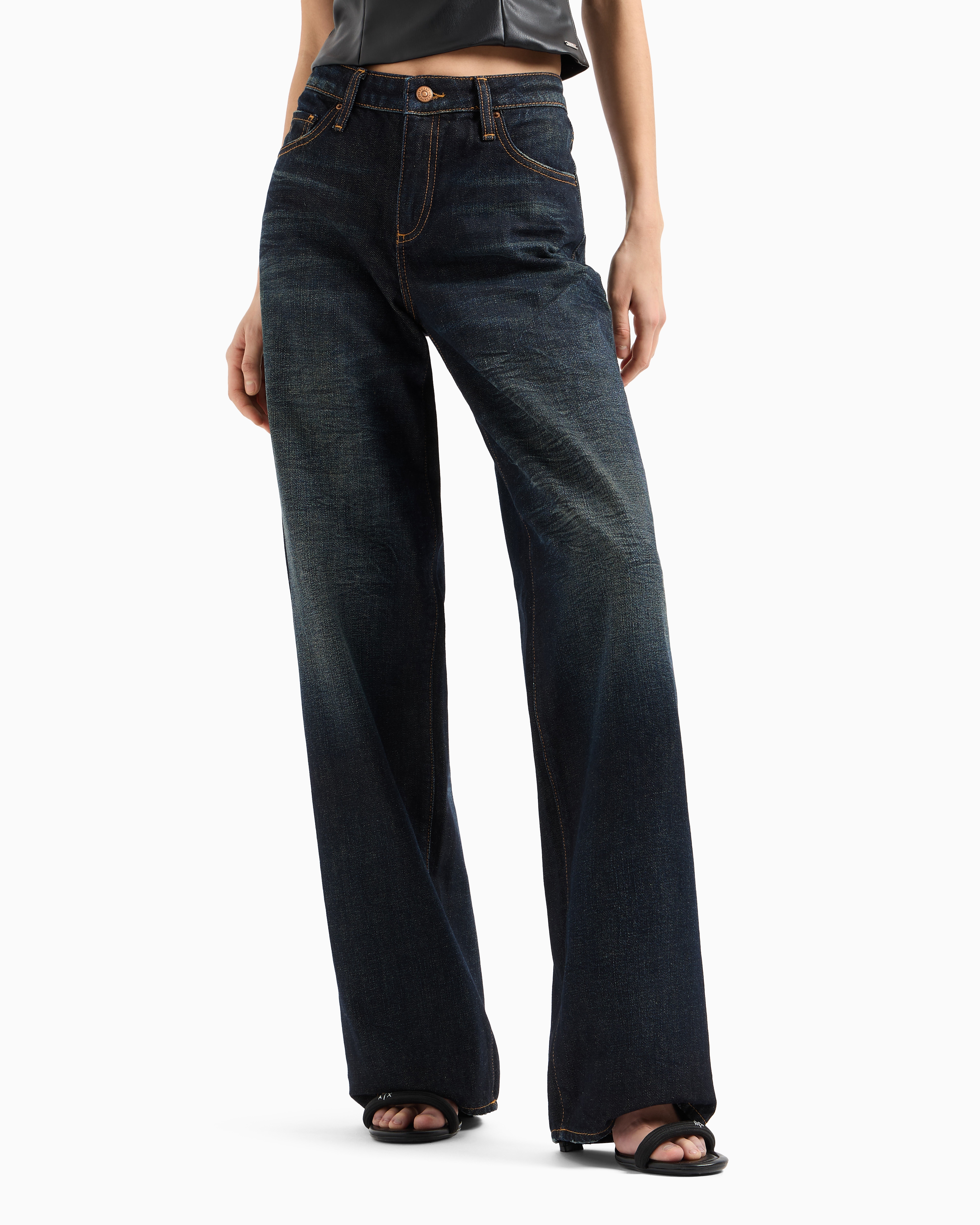 Armani Exchange - Relaxed Jeans, Woman, Blue, Size: