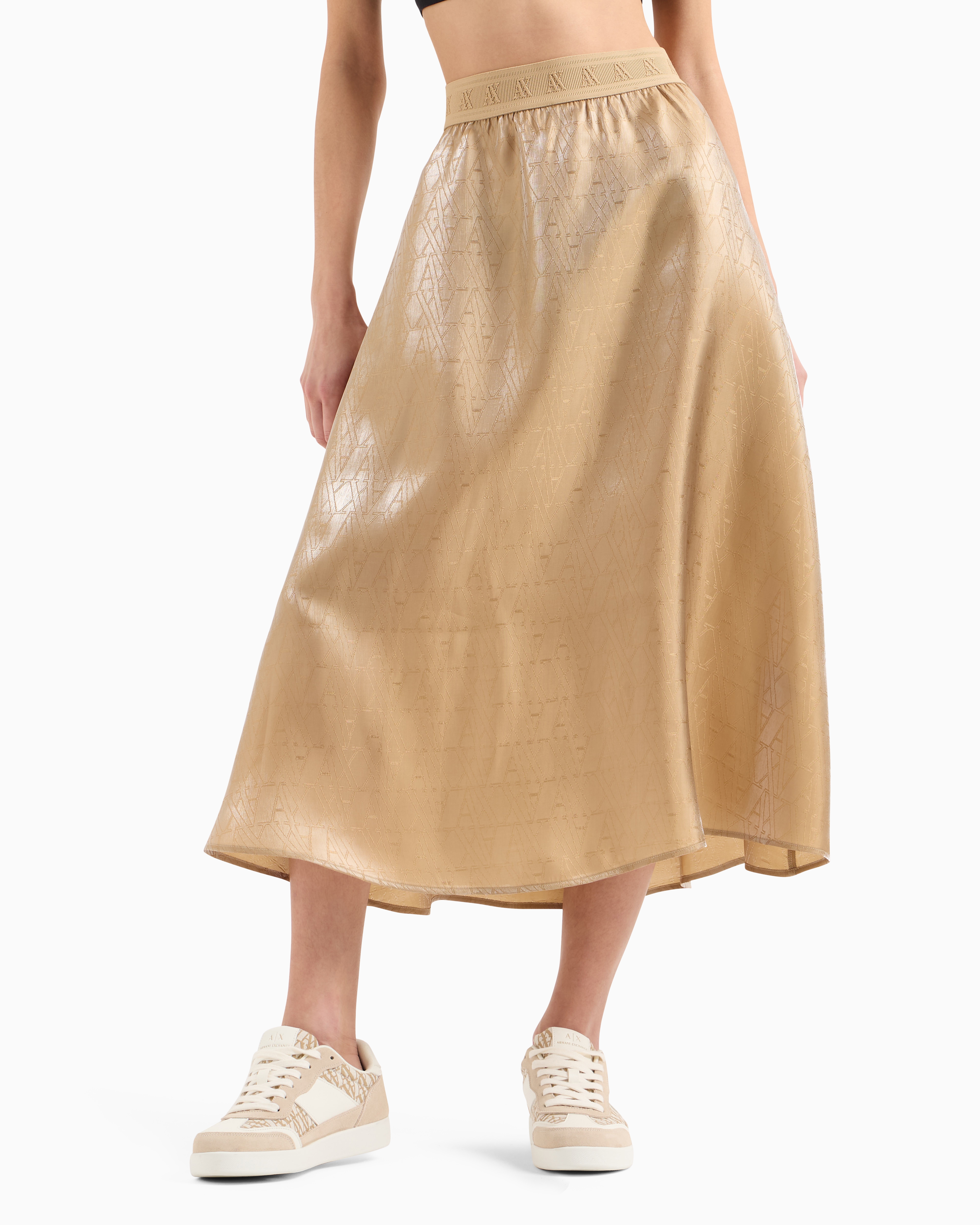 Shiny Midi Skirt | Armani Exchange
