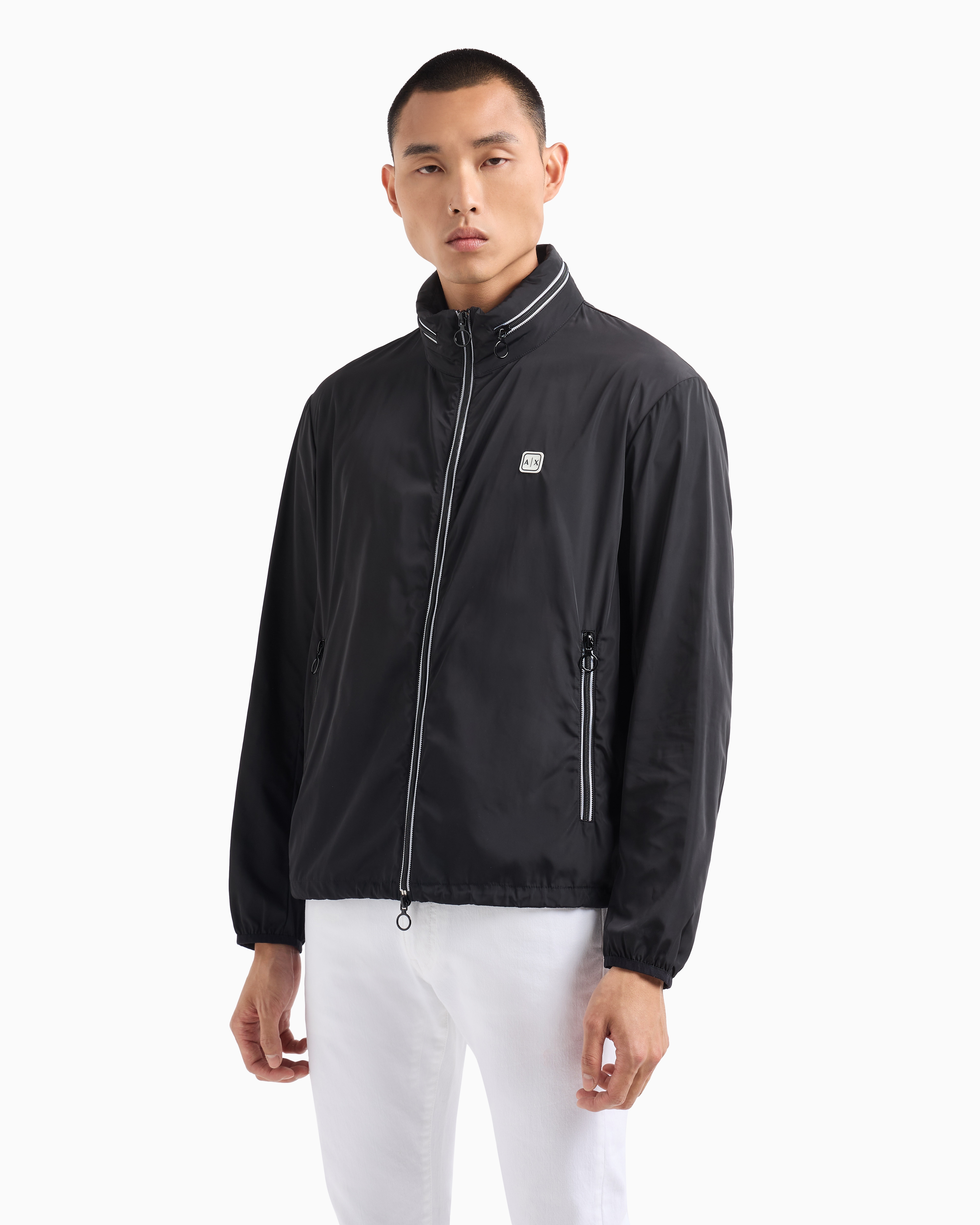 Armani Exchange - Jacket with contrasting nylon piping, Man, Black, Size: