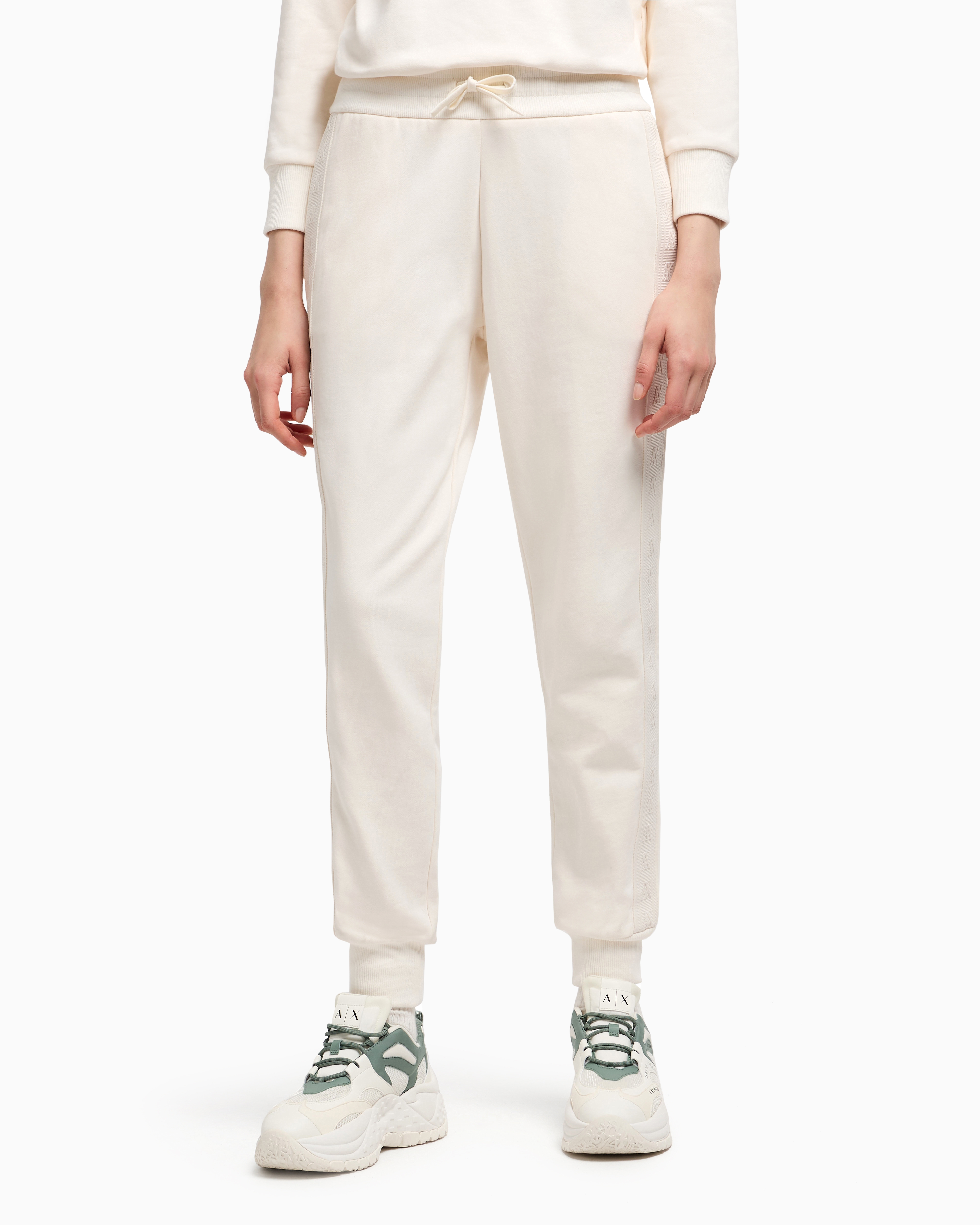 Armani Exchange - Sweatpants, Woman, White, Size:
