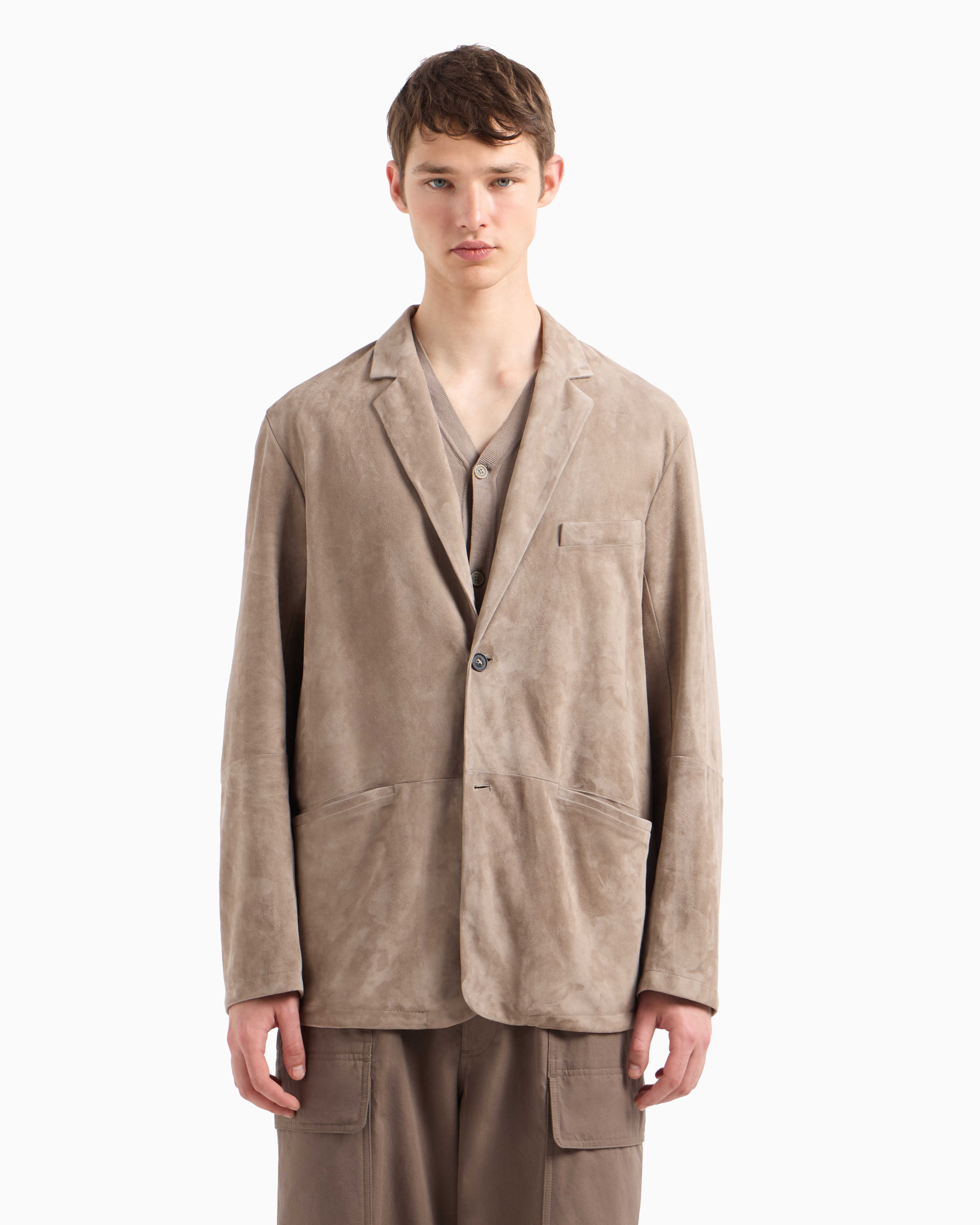 EMPORIO ARMANI レザージャケット ゴートレザー スエード Emporio Armani レザージャケット メンズ通販 - FARFETCH
