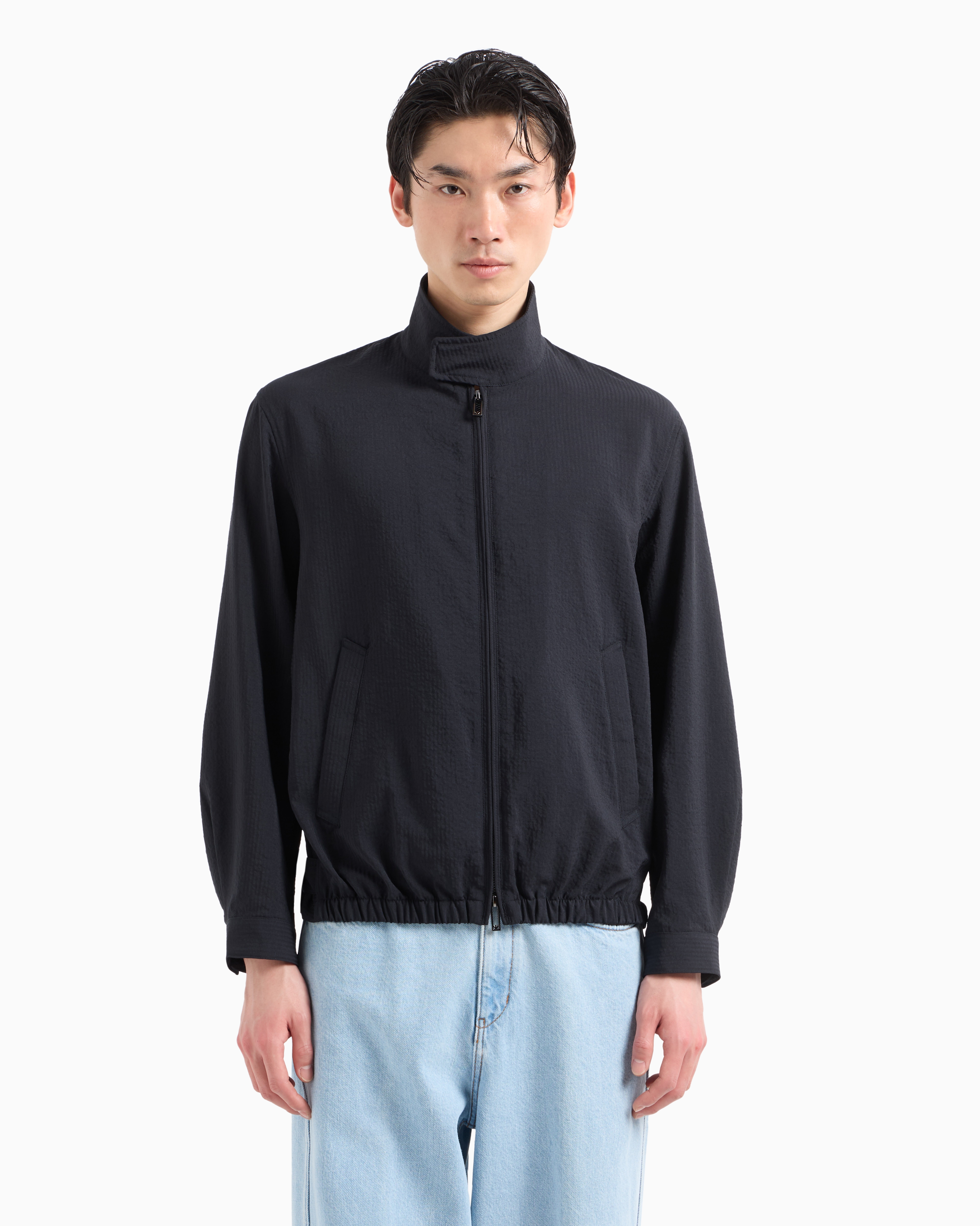 Nylon seersucker blouson | Emporio Armani
