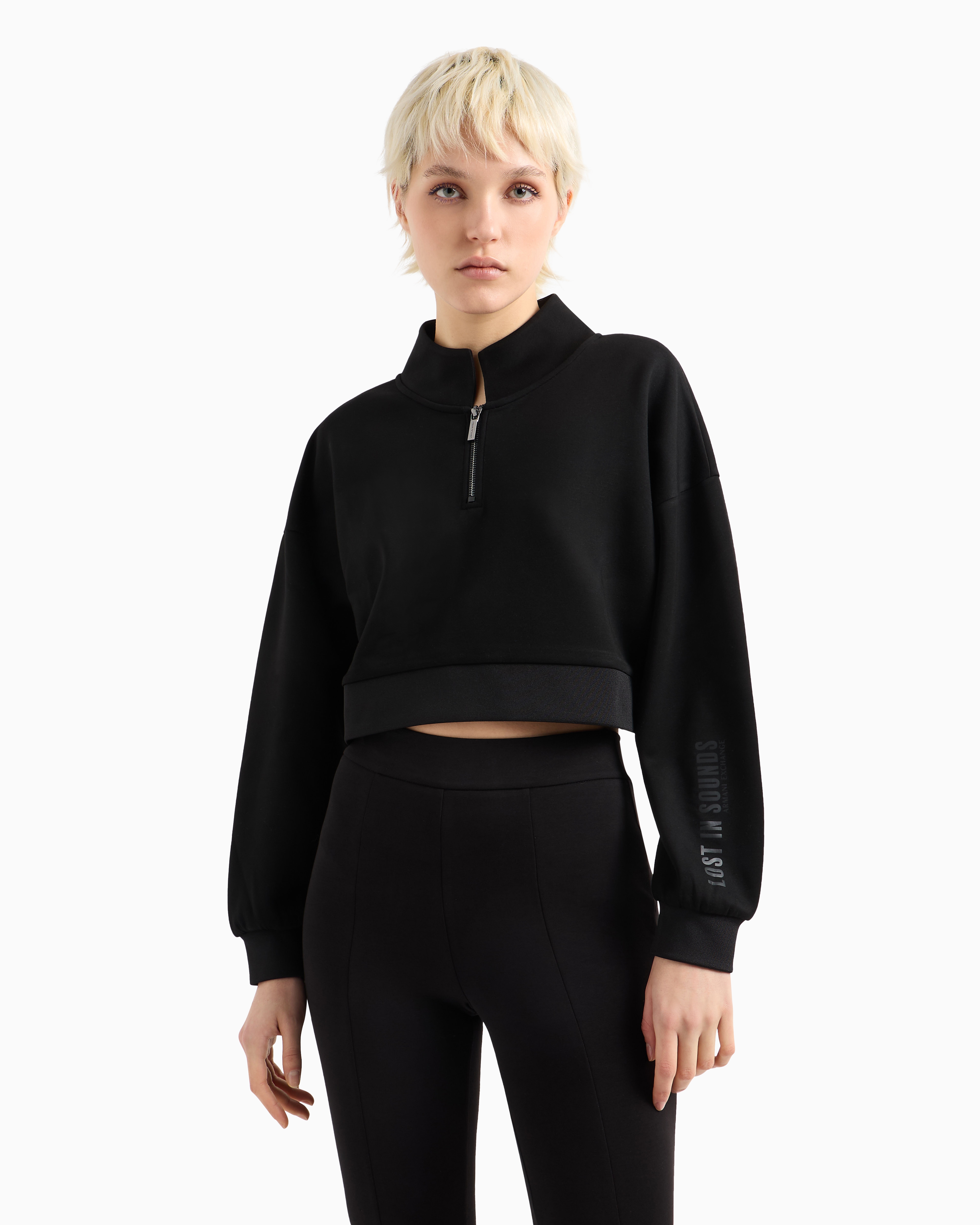 Armani Exchange Sweatshirts Without Hood In Black
