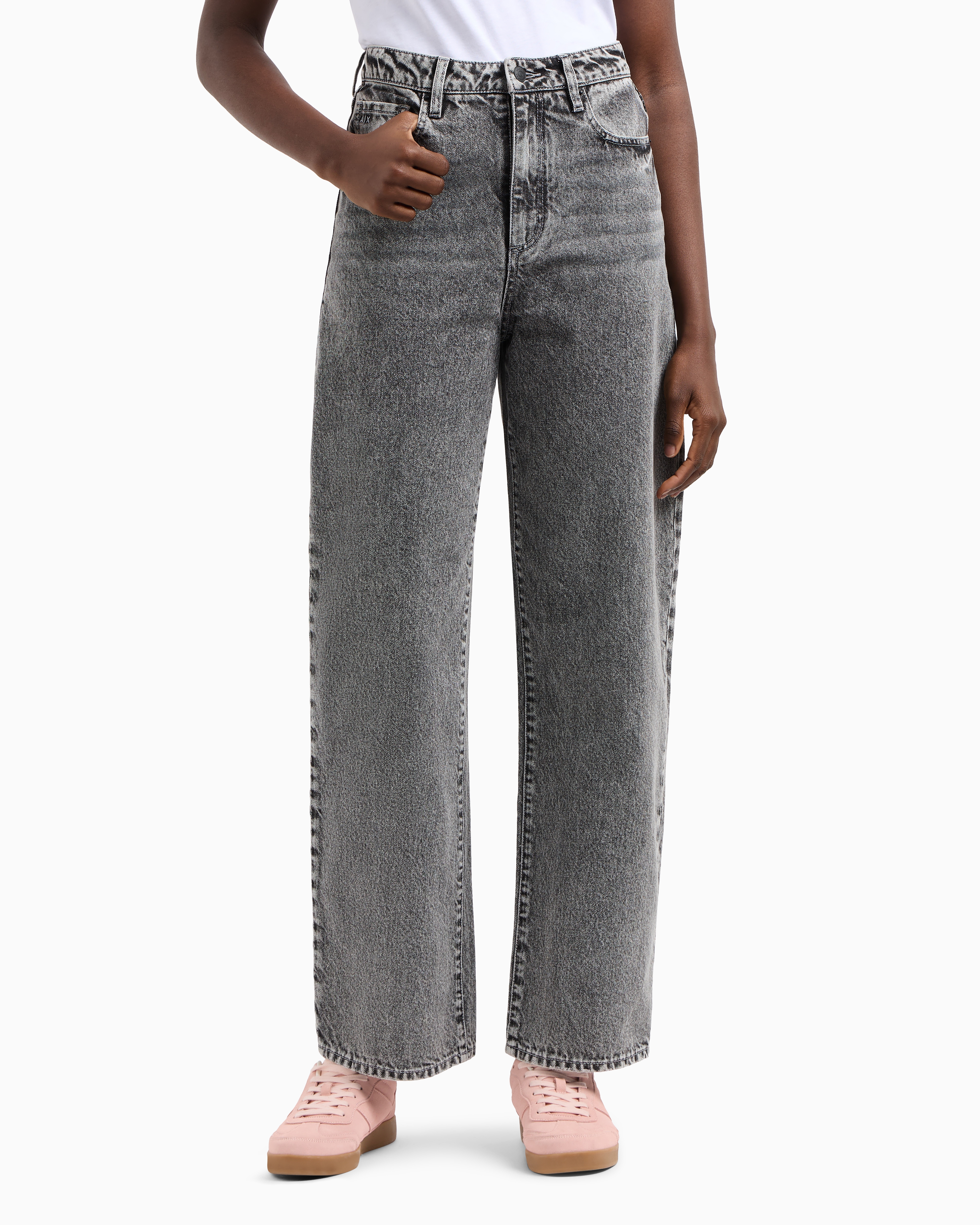 Armani Exchange -  Relaxed fit jeans rigid denim, Woman, Blue, Size: