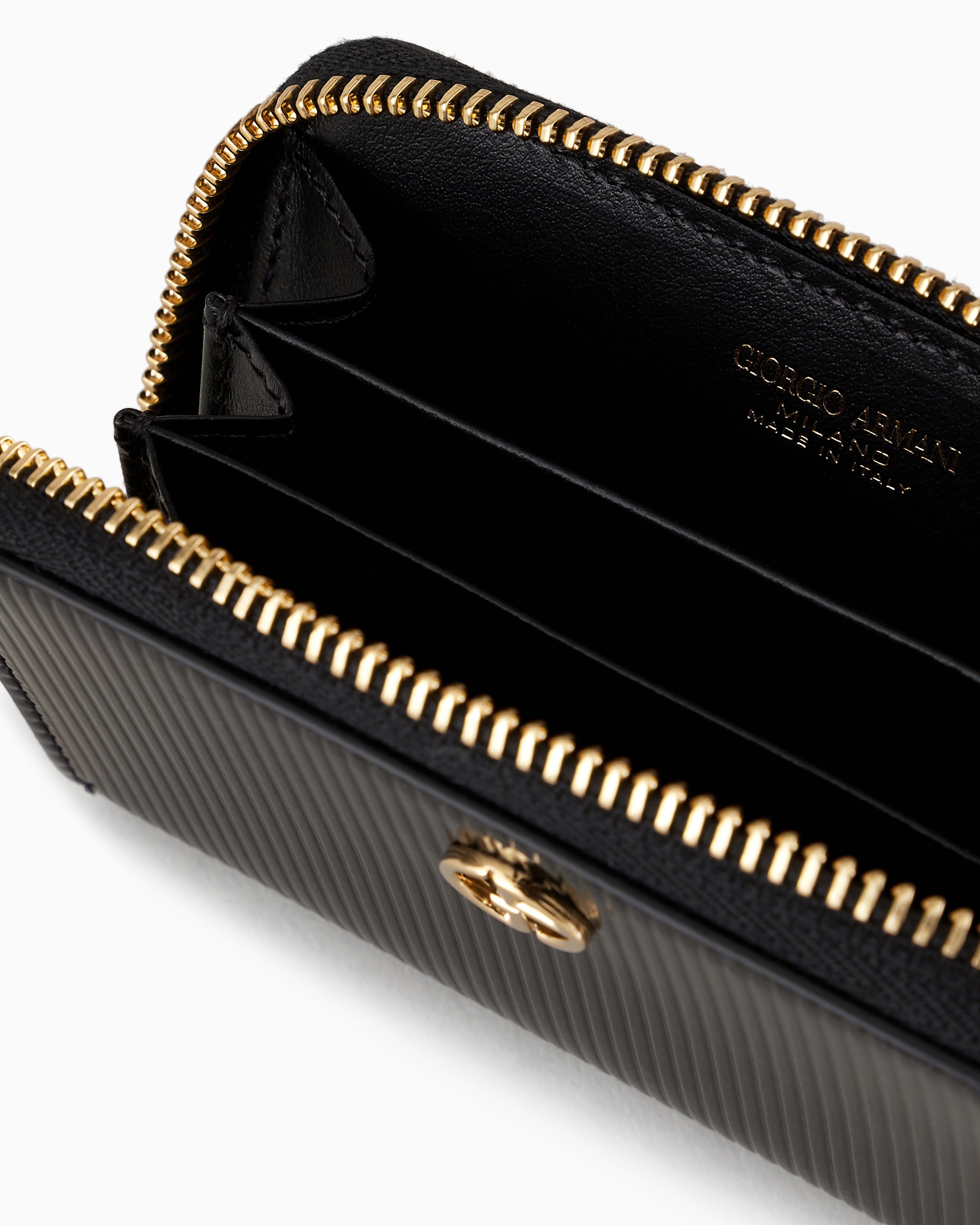 ラウンドジップウォレット ナッパレザー | Giorgio Armani