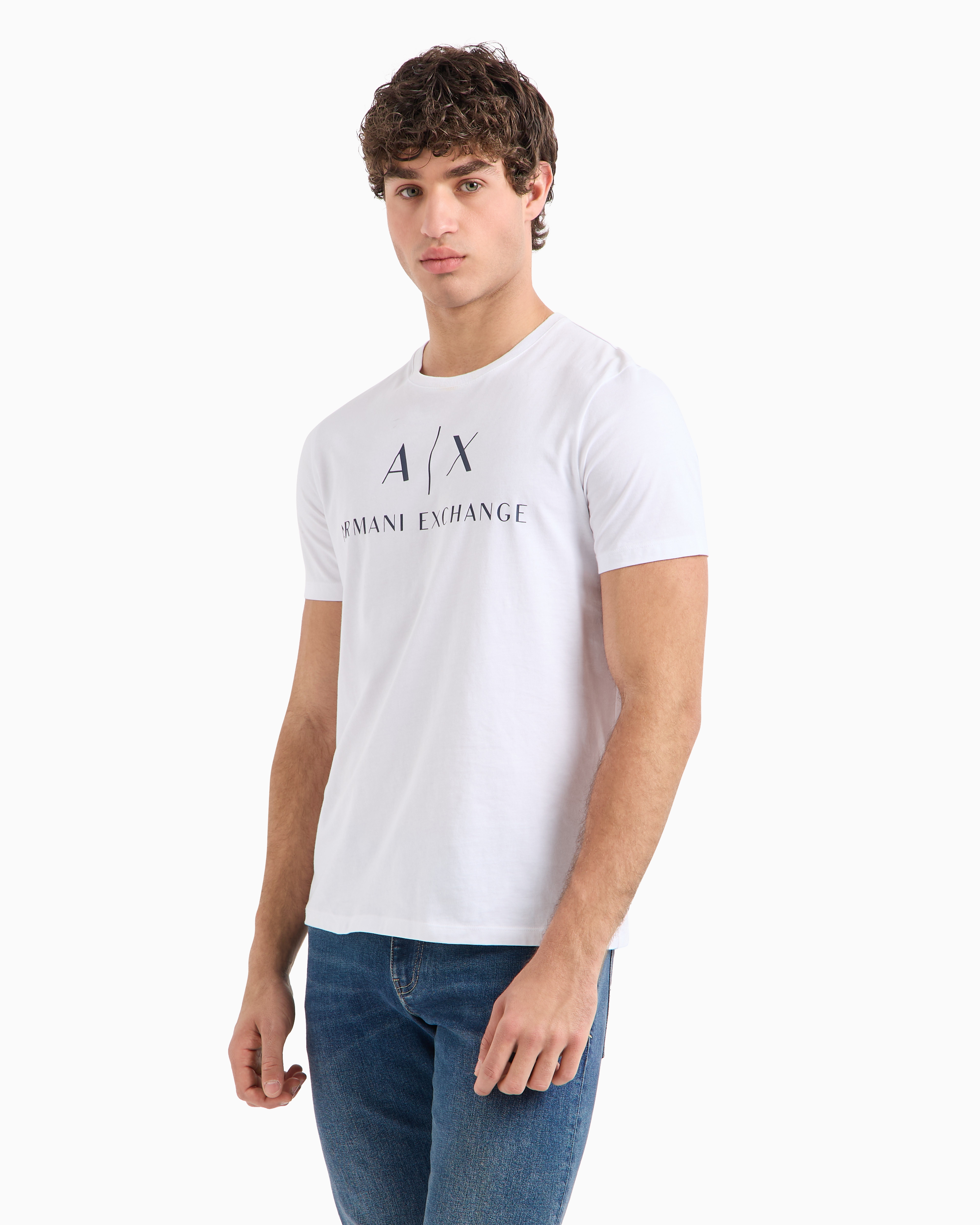 Tシャツ・カットソー ARMANI EXCHANGE Men T-shirt White 8NZTCJZ8H4Z 1100 8NZTCJ_Z8H4Z_1100_E_SS2025.jpg