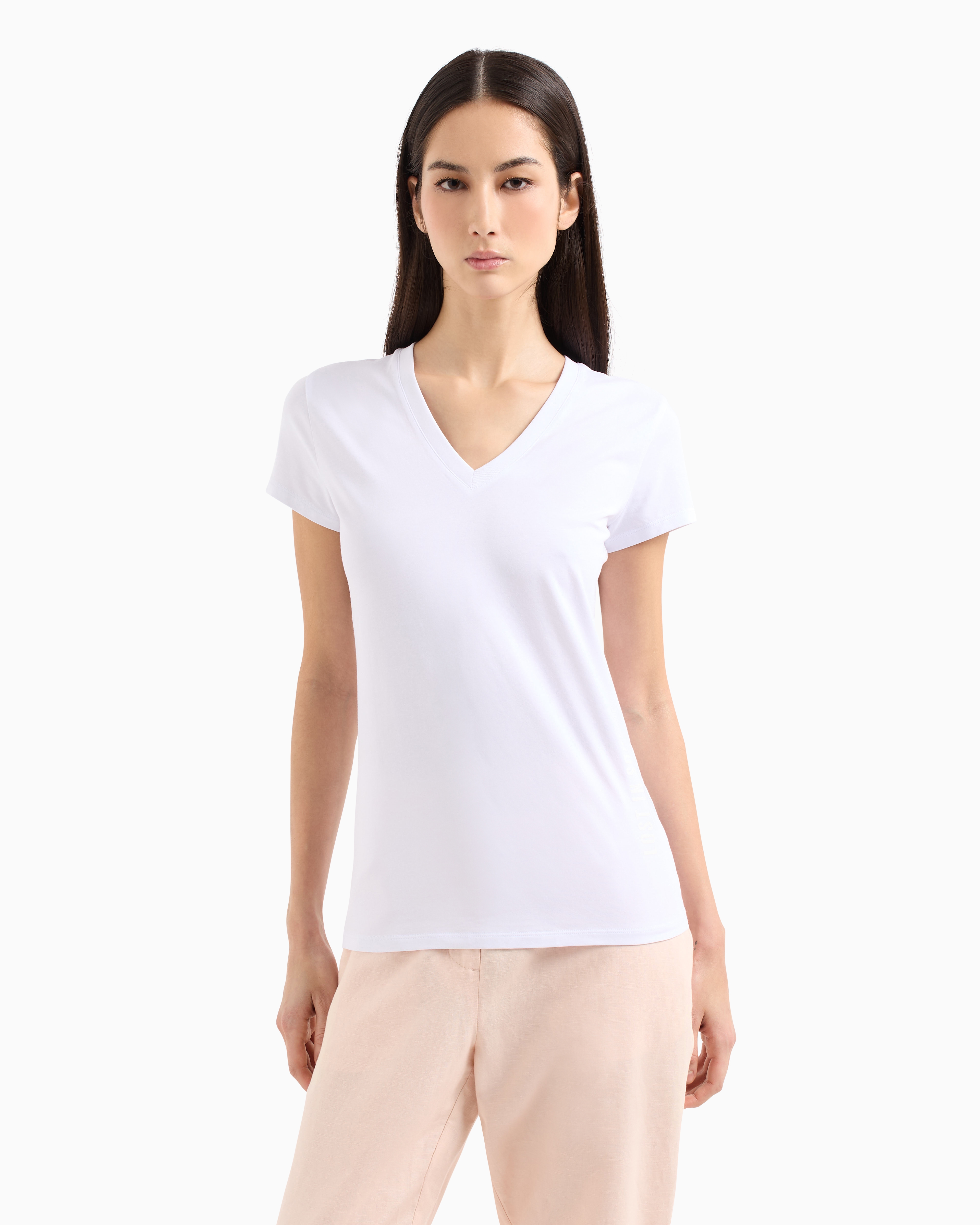 Armani Exchange - Lost sounds slim fit t-shirt, Woman, White, Size: